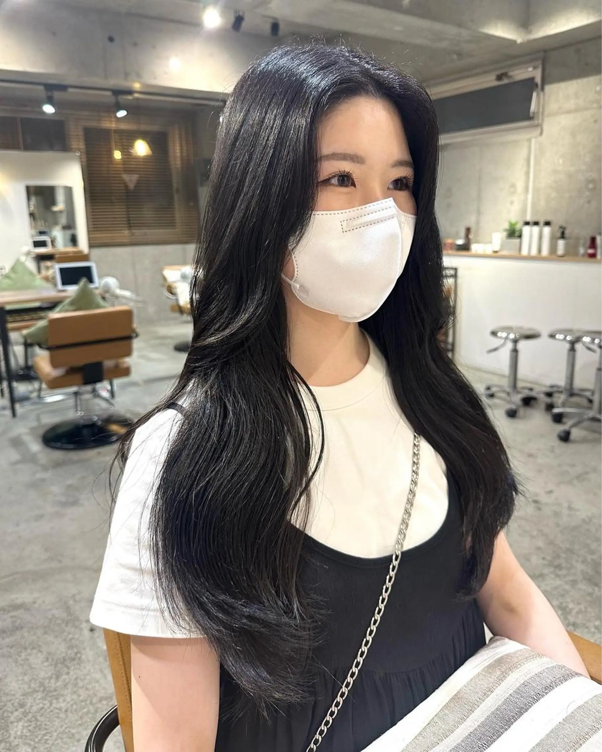 ロング カラー 韓国風ヘア ロング 韓国レイヤー・ボブ/ 暖色⭐️優香⭐️のヘアスタイル