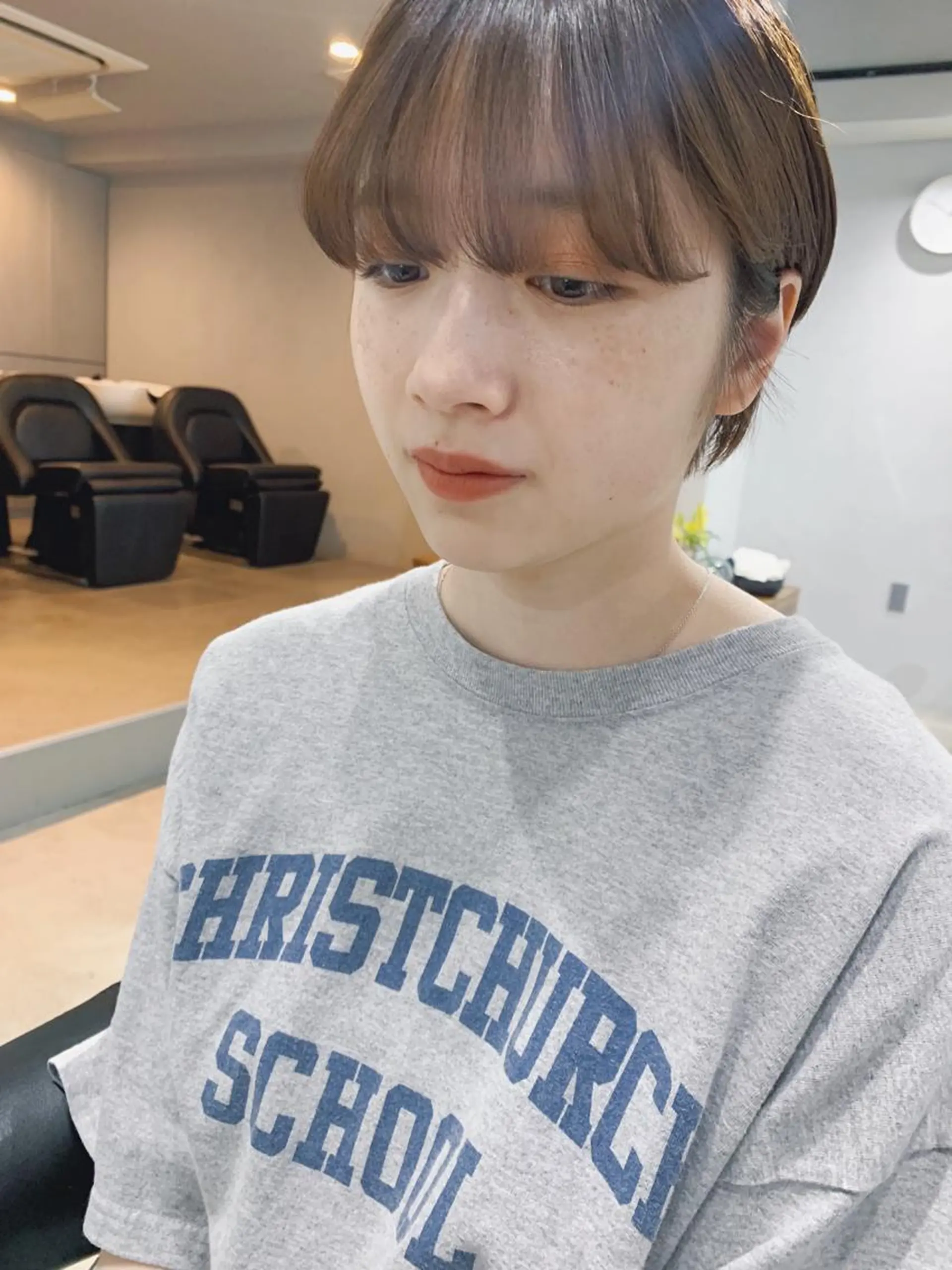 ショート カラー ボブパーマコテ巻き風 パーマNo1深江秀平のヘアスタイル