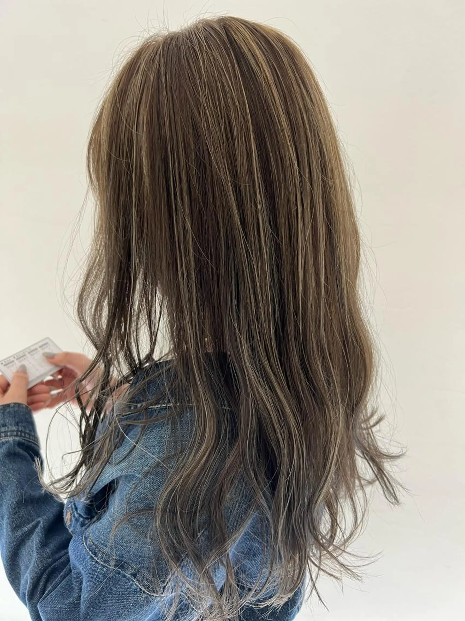 セミロング カラー ハイライトカラー ハイライト 柳澤 和也のヘアスタイル