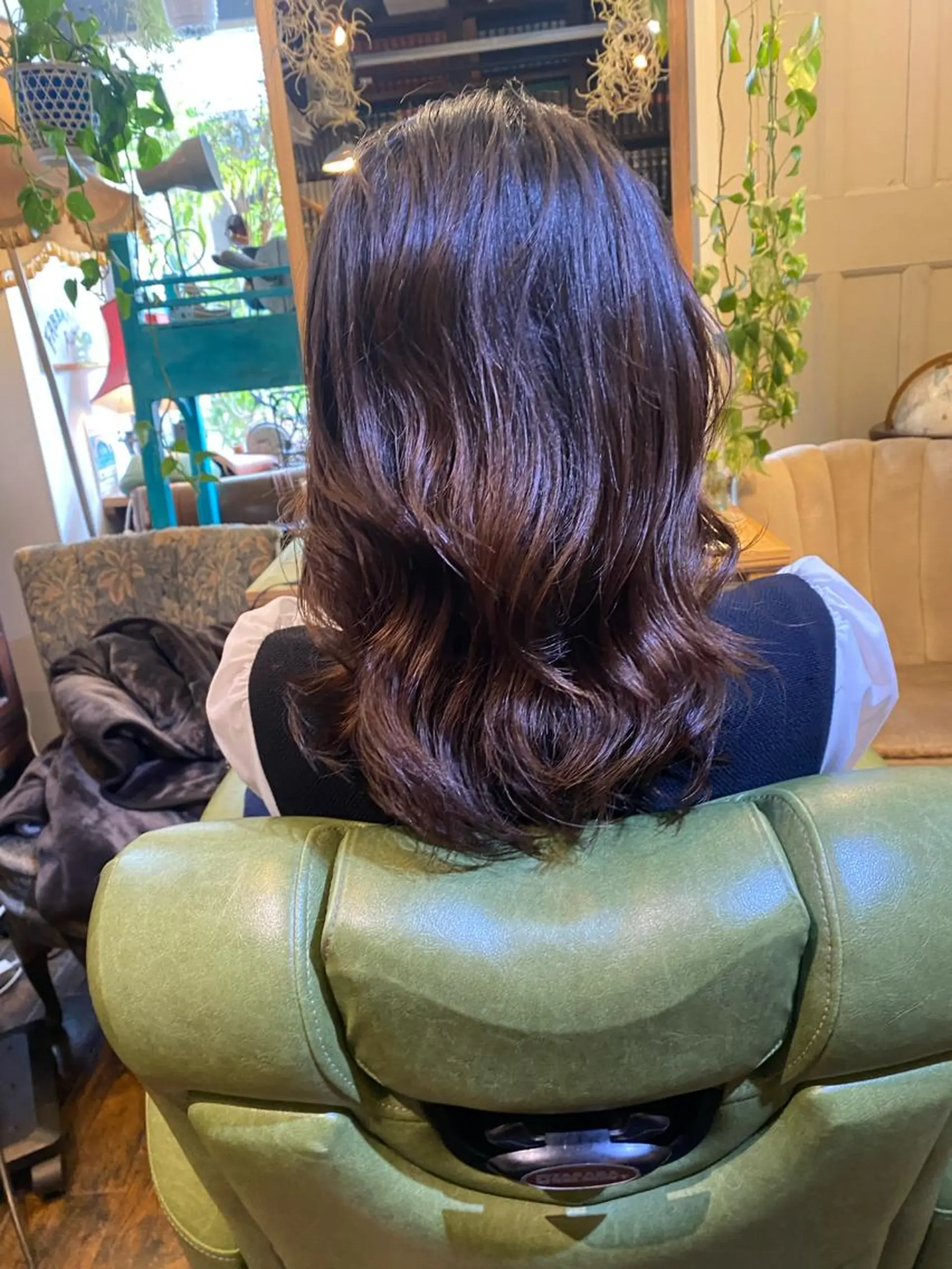 セミロング パーマ セミロングパーマ 韓国風ヘア デジタルパーマ AYANO ／レイヤー／オリーブのヘアスタイル