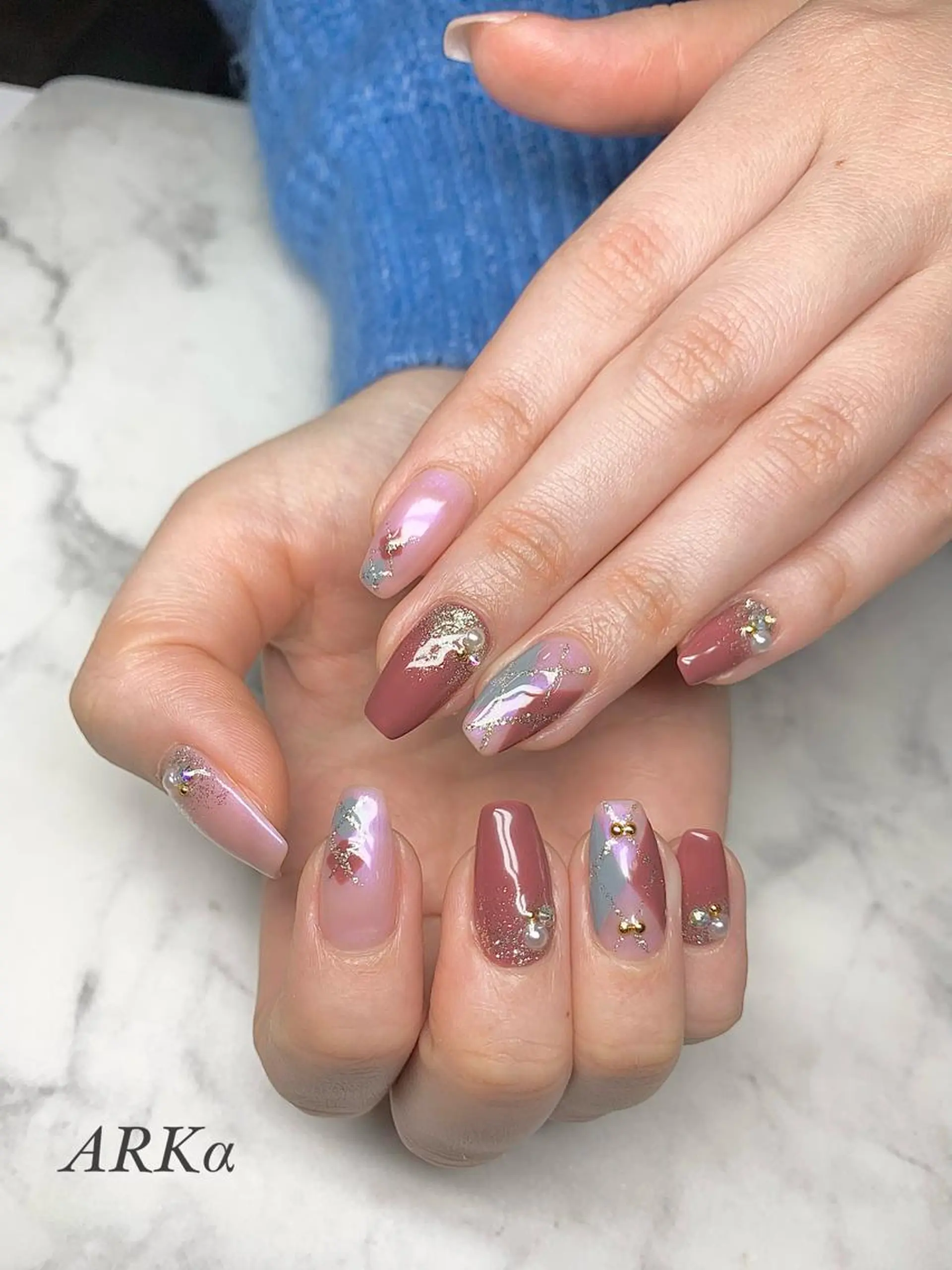 セミロング ネイル ハンドネイル Nailsalon ARKαのネイルデザイン