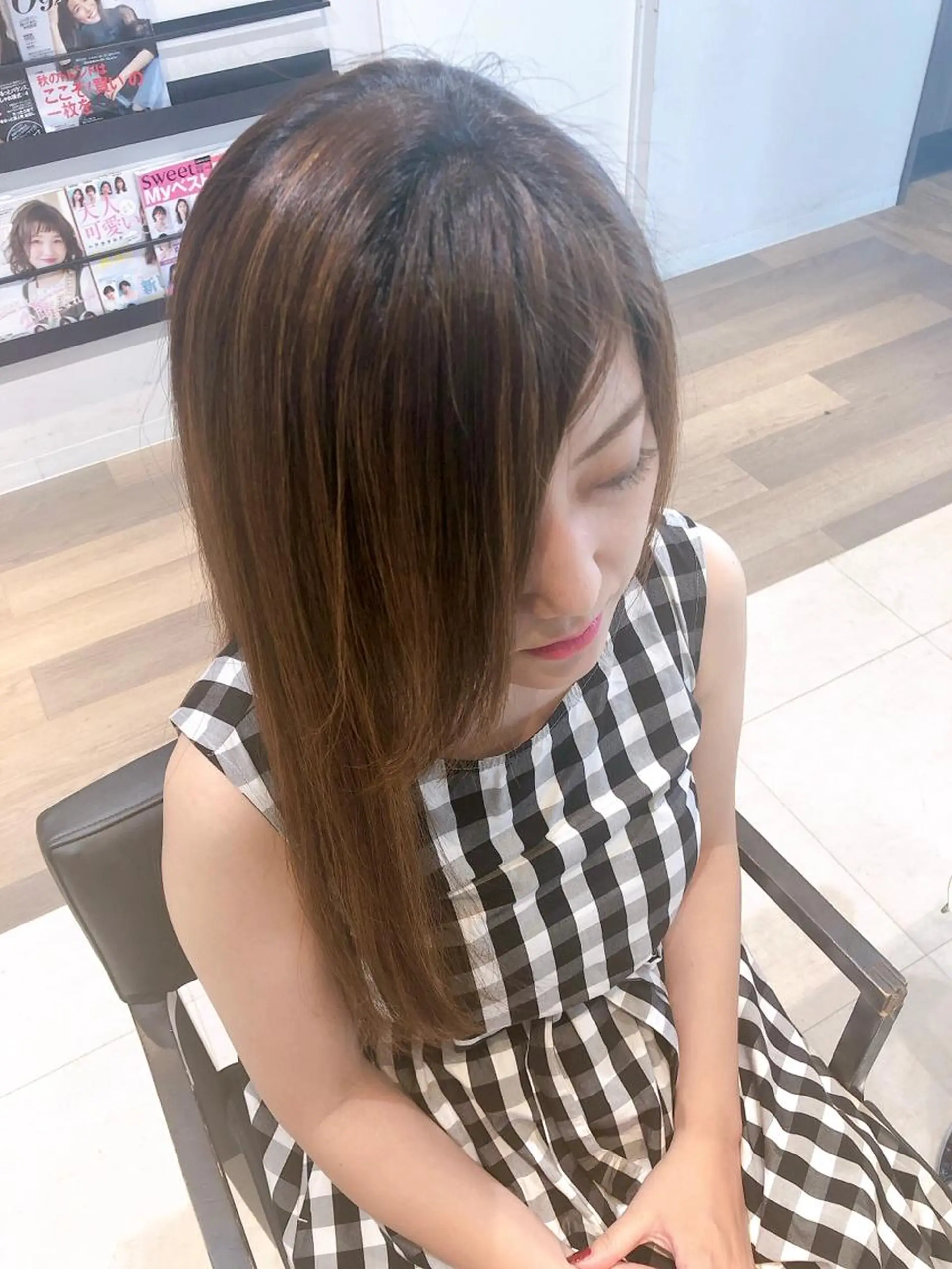 ロング 小顔カット トリートメント 酸熱トリートメント CYNTHIADUE 店長｜ IRISUのヘアスタイル