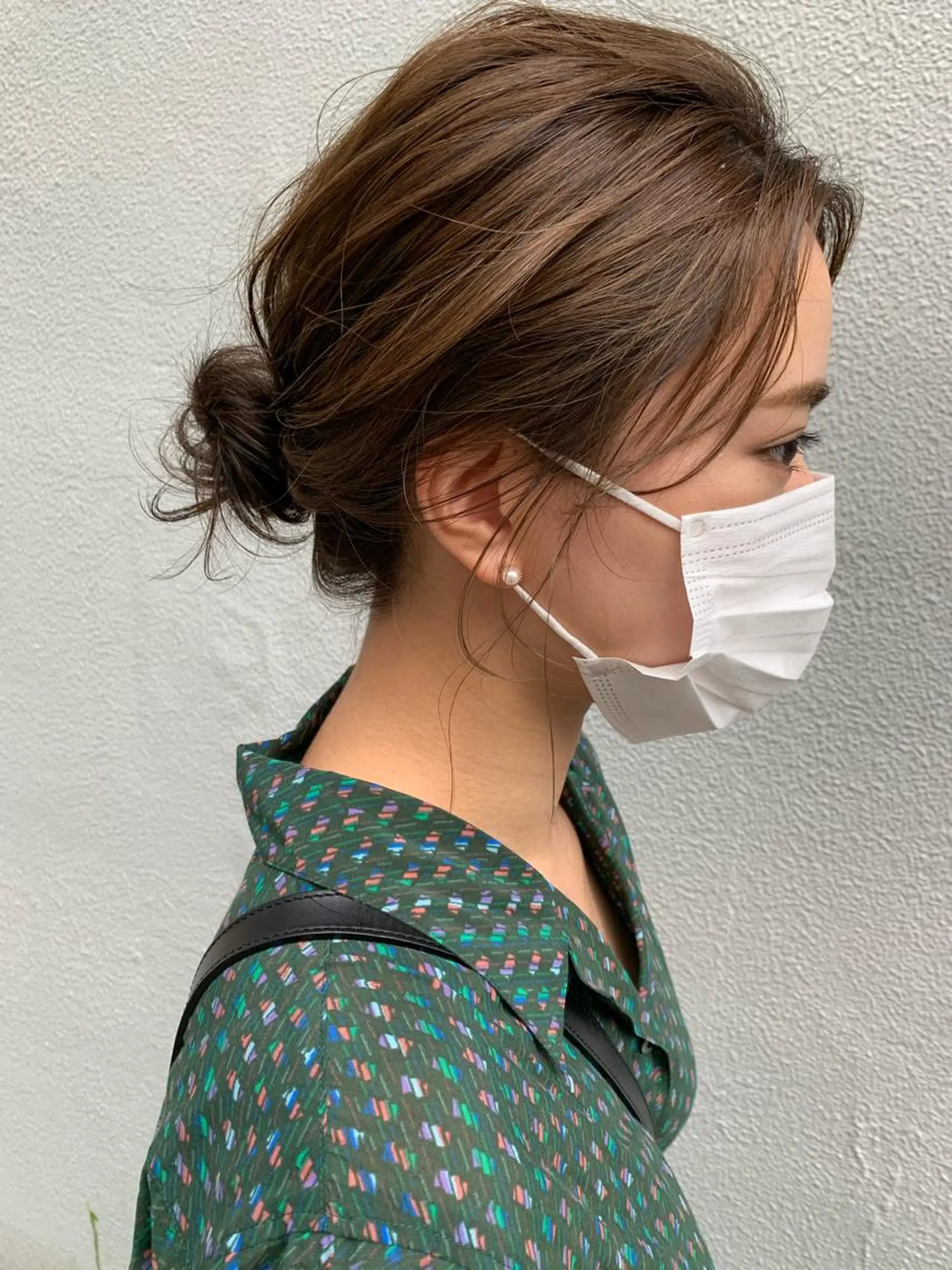 ミディアム カット ヘアカラー トリートメント 落合 妙佳のヘアスタイル