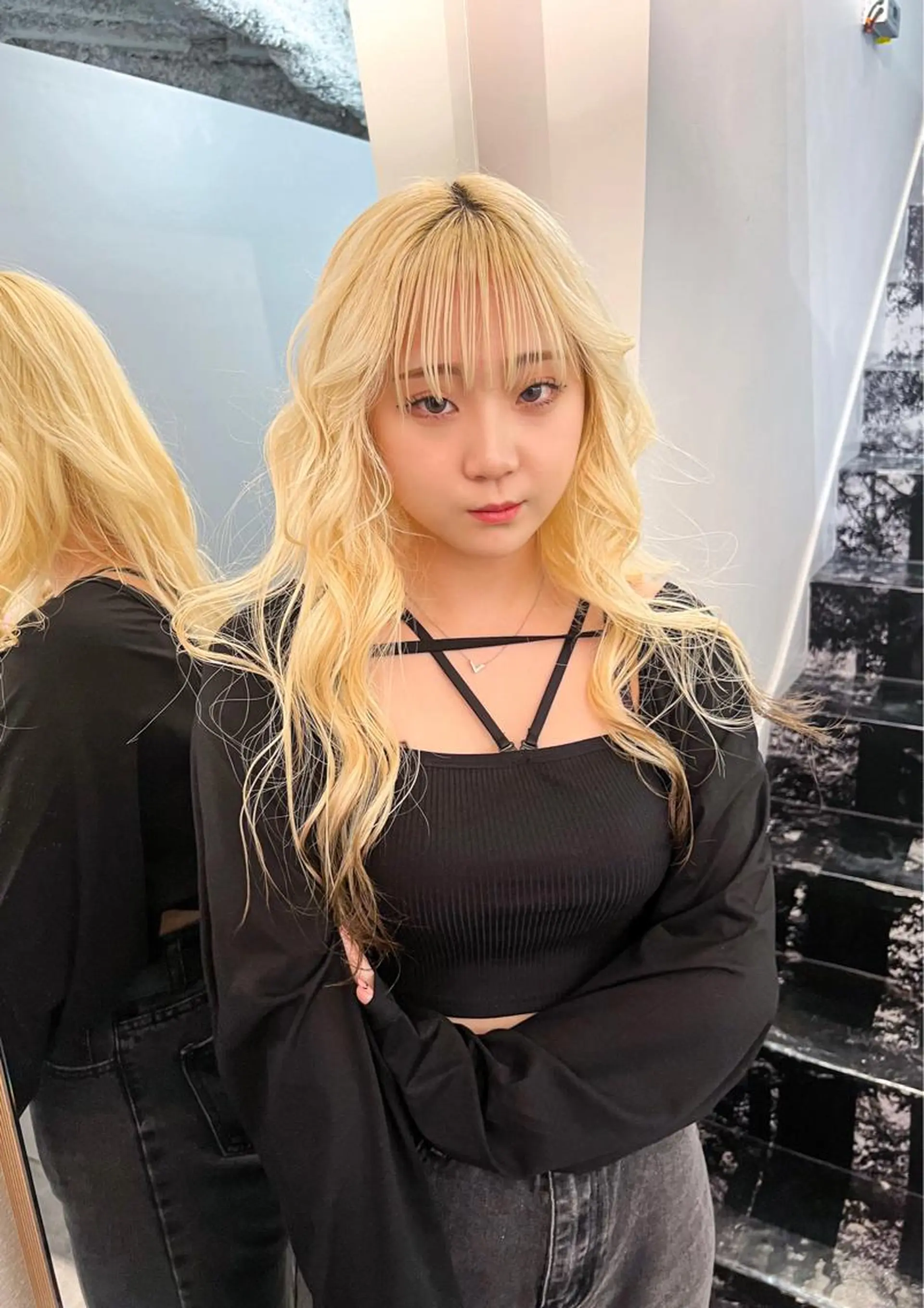 ロング ヘアアレンジ ハイトーン/デザイン /ひさやのヘアスタイル