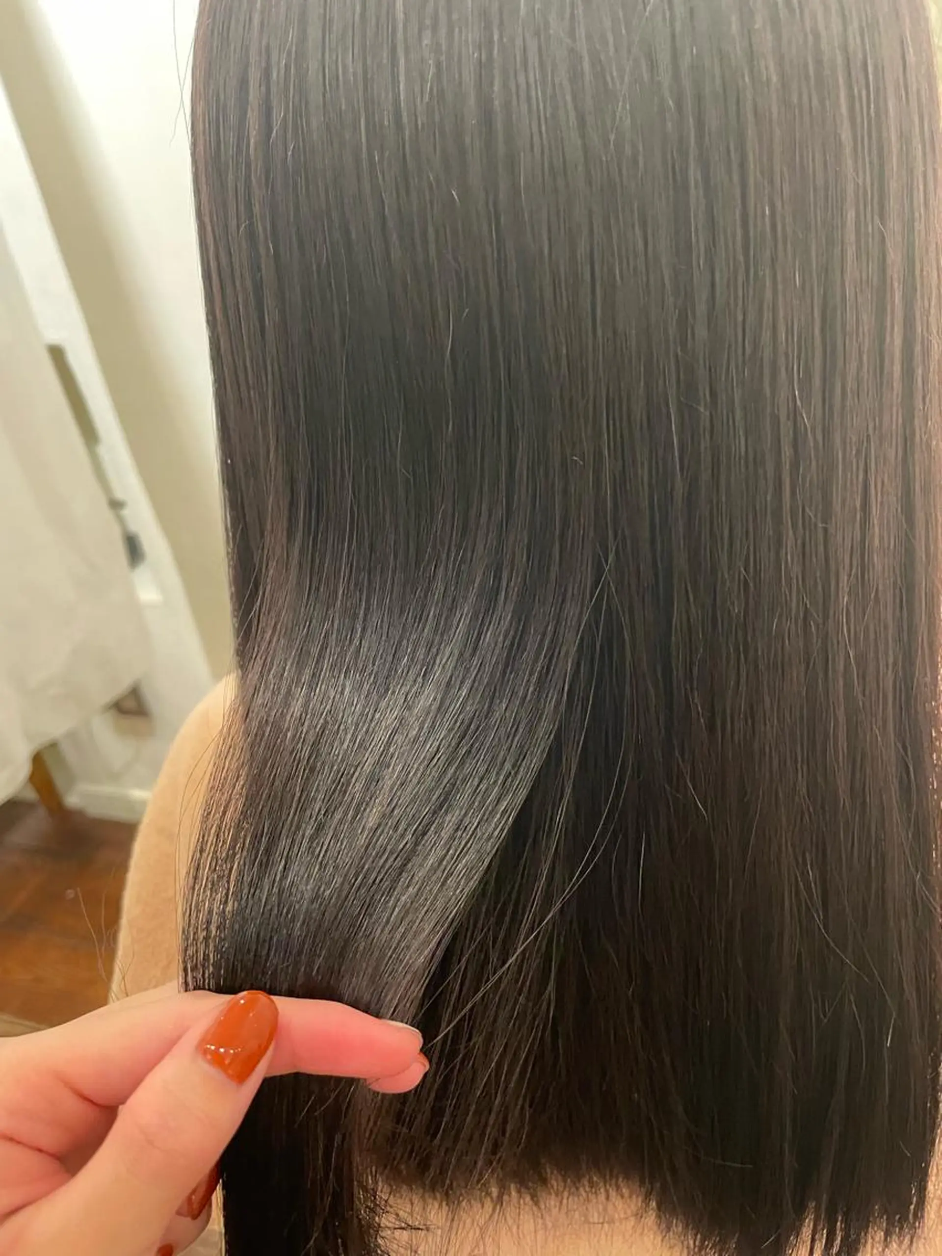 ロング カラー パーマ ヘアアレンジ カット 縮毛矯正 抜け感ボブ×パーマ ｜kazaneのヘアスタイル