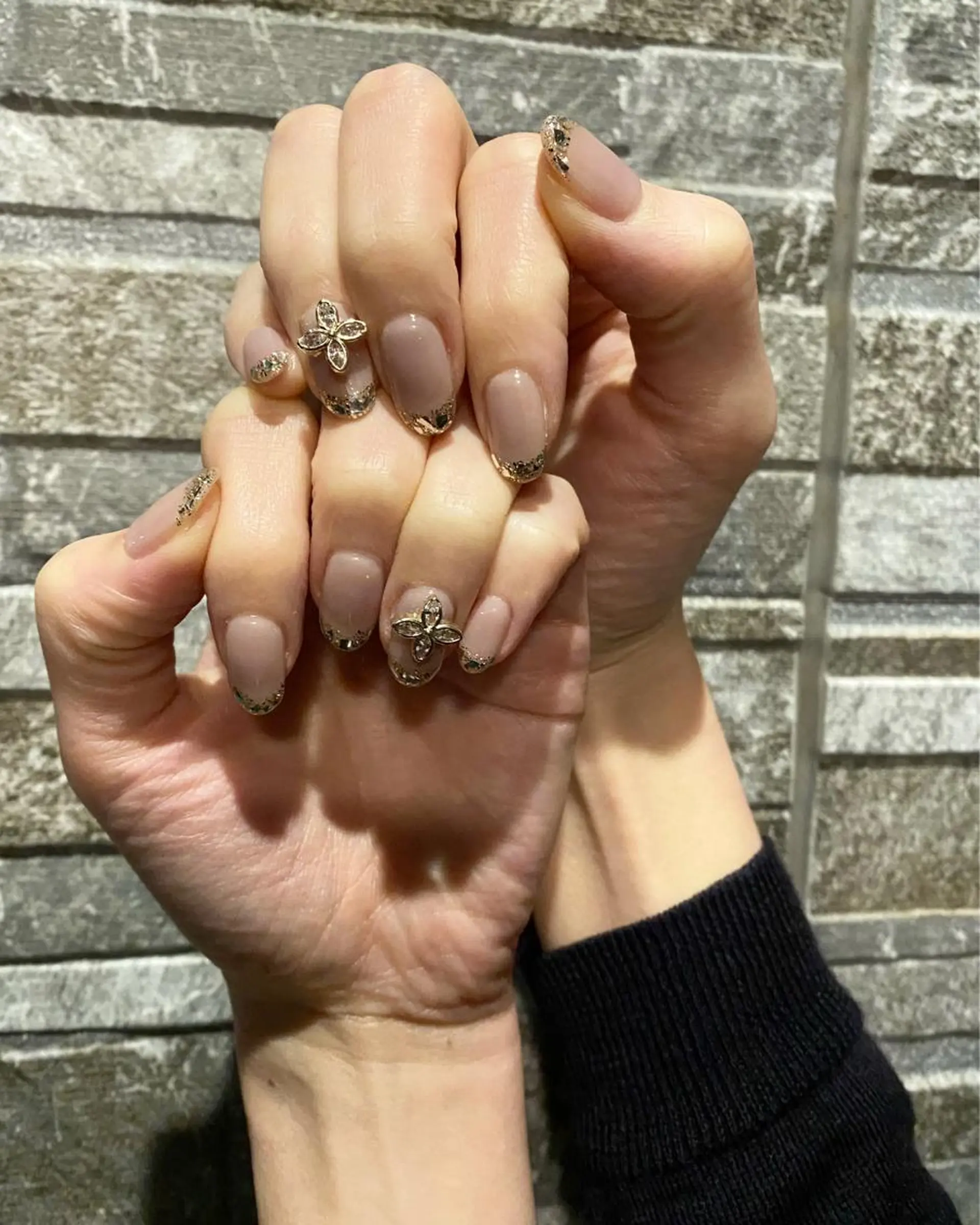 ネイル フレンチネイル ガラスフレンチ 自宅サロン FeelFreeのマツエク・マツパデザイン
