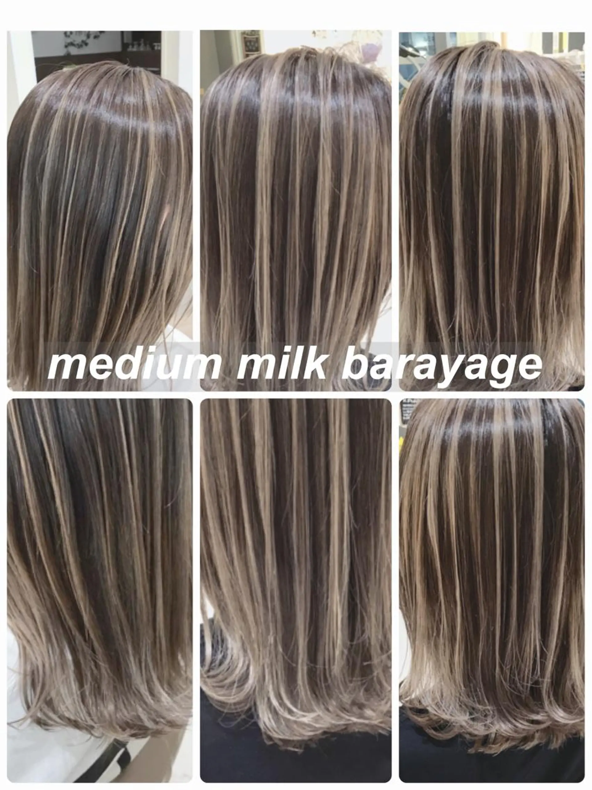 ミディアム カラー バレイヤージュ レイヤーカット カット ヘアカラー 山崎俊輔/髪質改善 /バレイヤージュのヘアスタイル