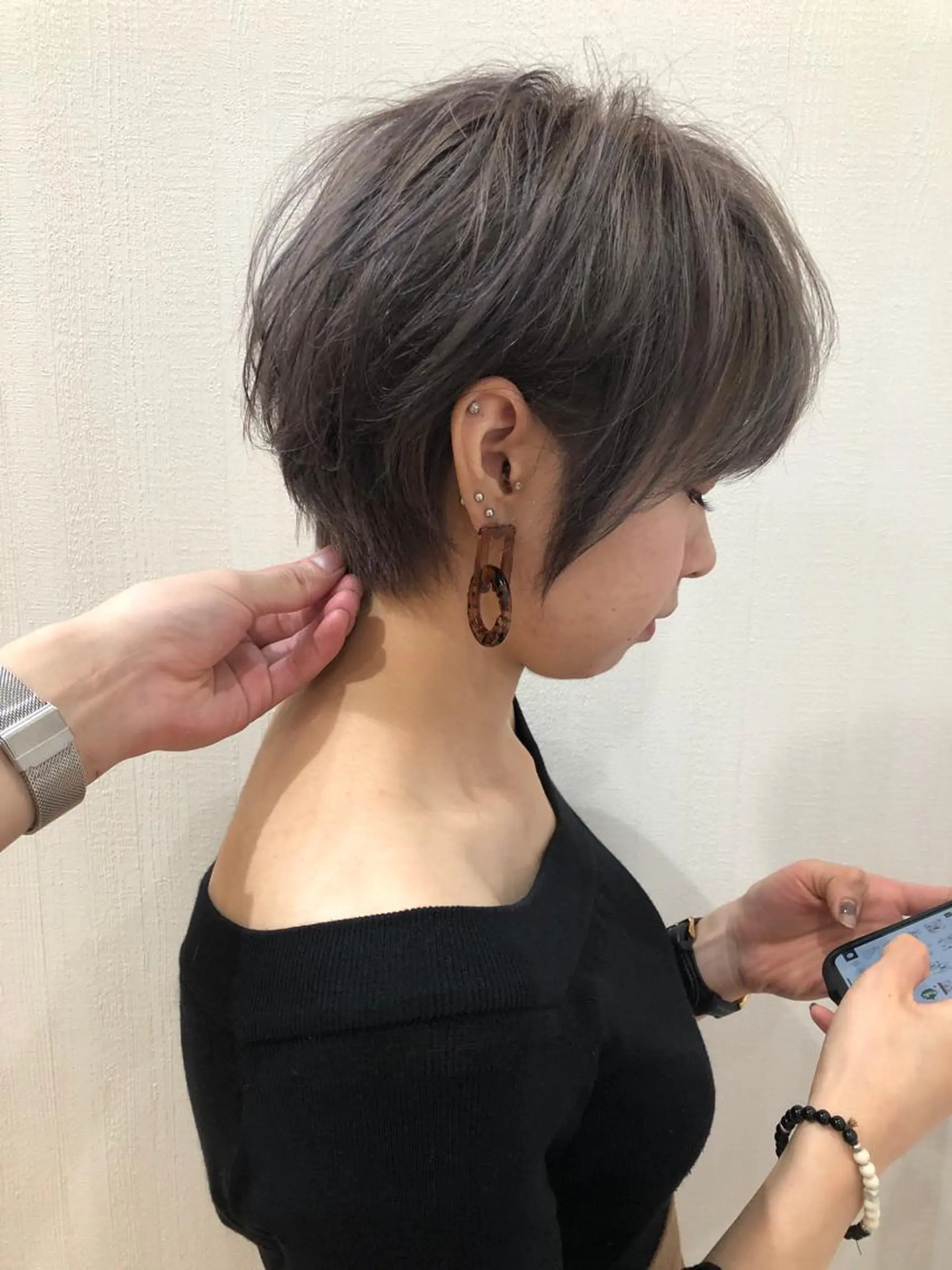 ショート ショートヘア 横浜ブリーチムラ直し ハイトーン/ブリーチのヘアスタイル