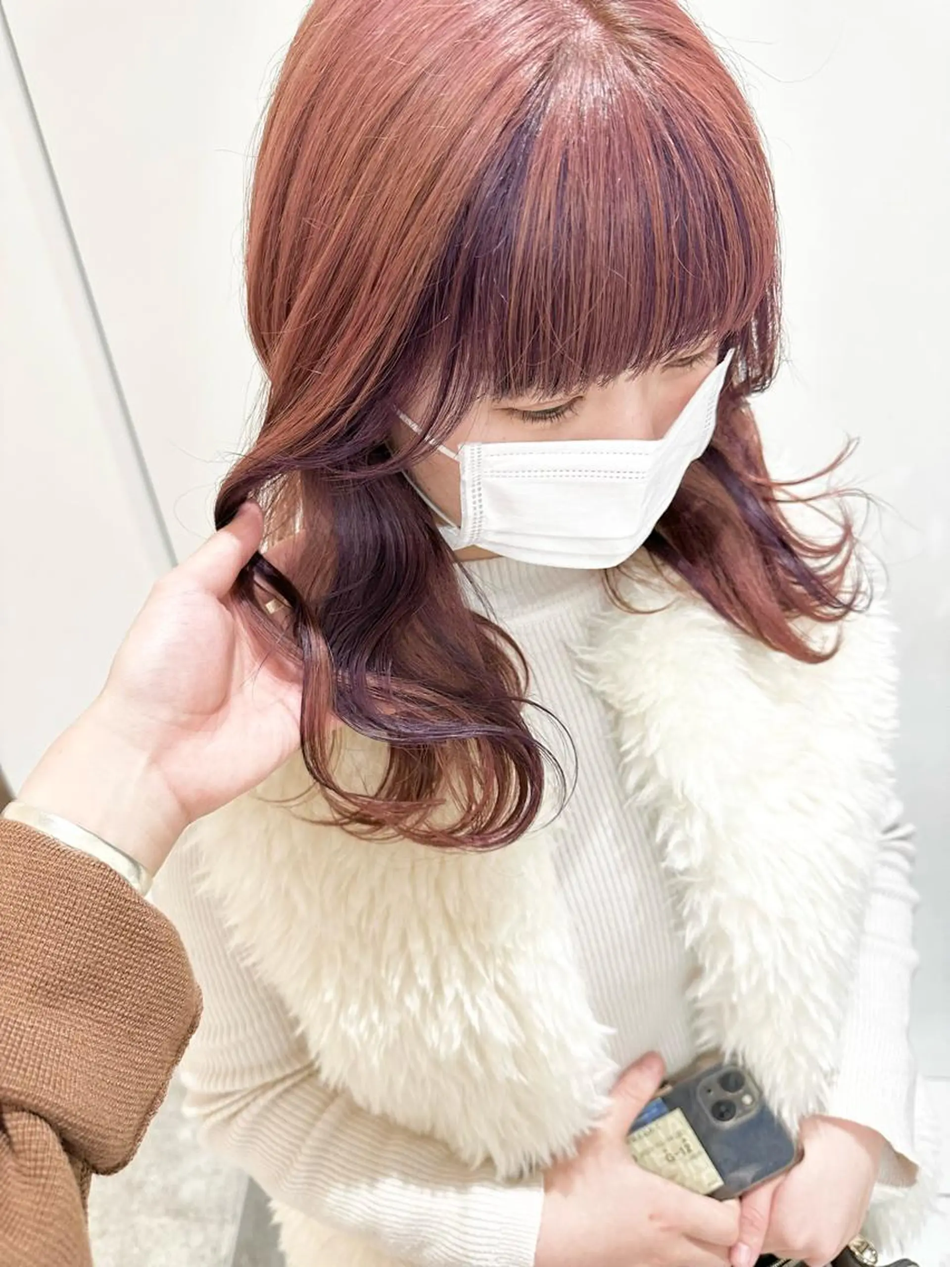 セミロング カラー ヘアカラー トリートメント kai .のヘアスタイル