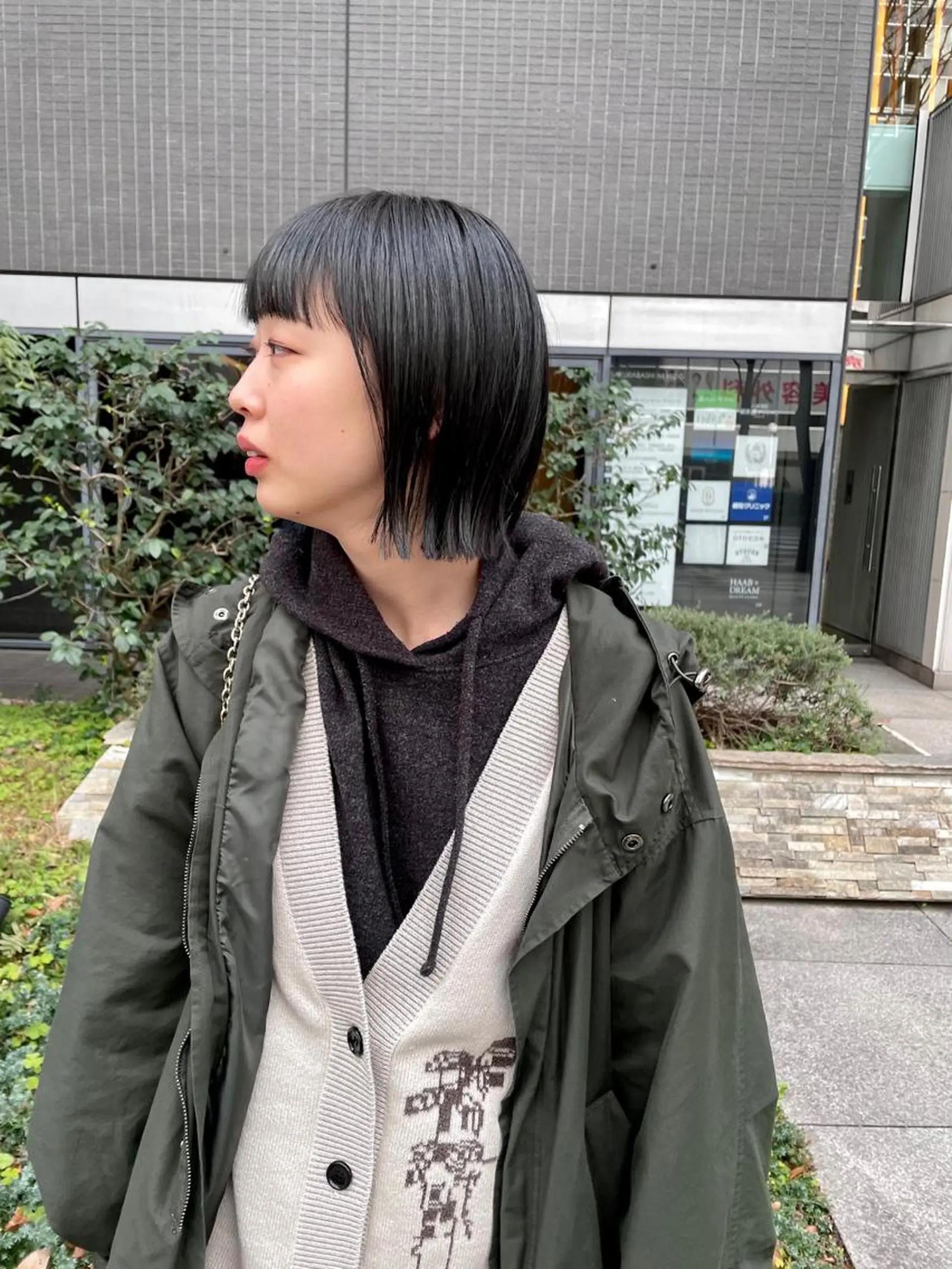ミディアム カラー パーマ ヘアアレンジ メンズ キッズ ネイル マツエク・マツパ アイブロウ グレージュ tatsumi/ボブ ウルフ/レイヤーのヘアスタイル