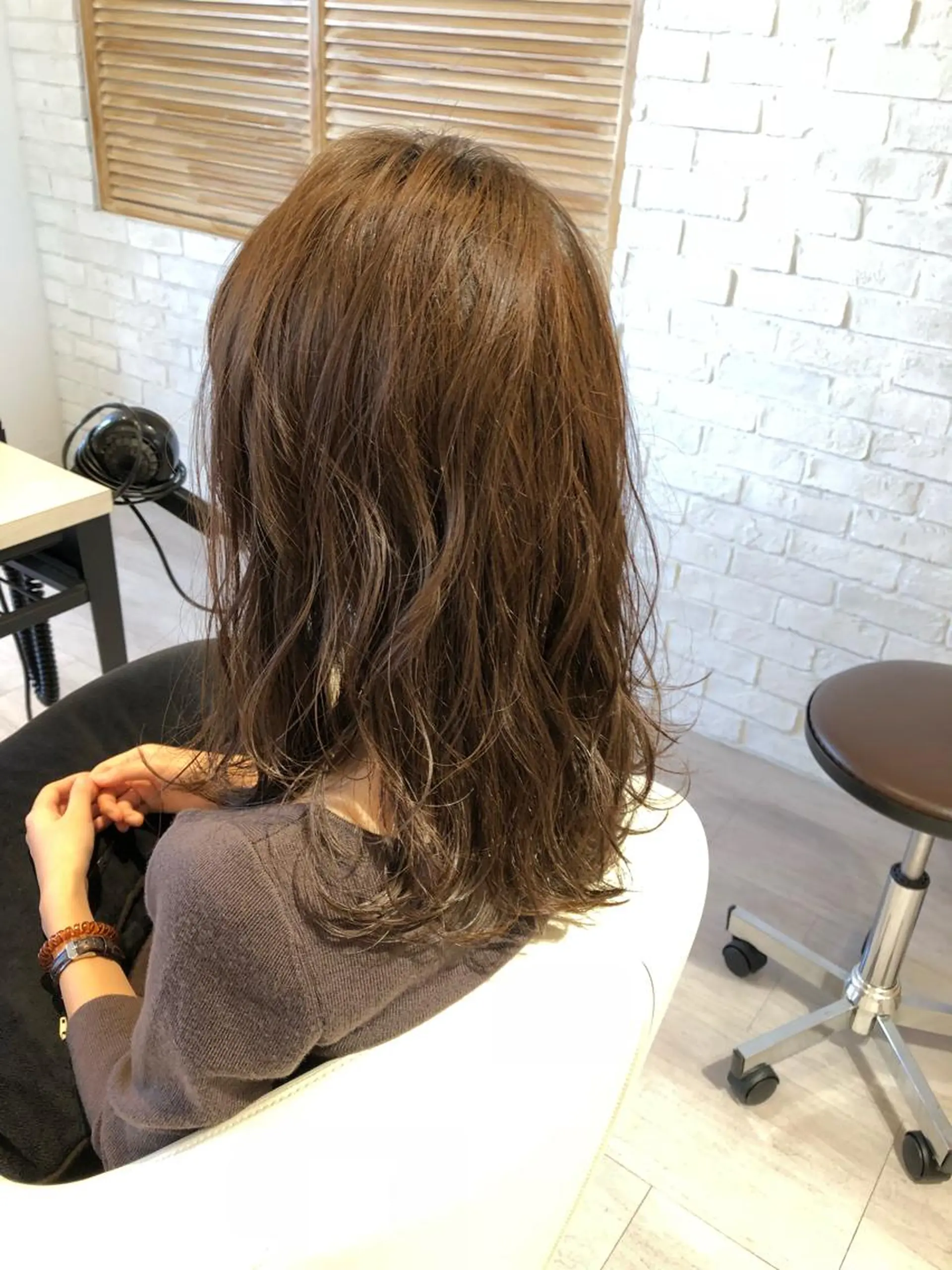 セミロング カラー ヘアアレンジ イルミナカラー 金子 富士のヘアスタイル