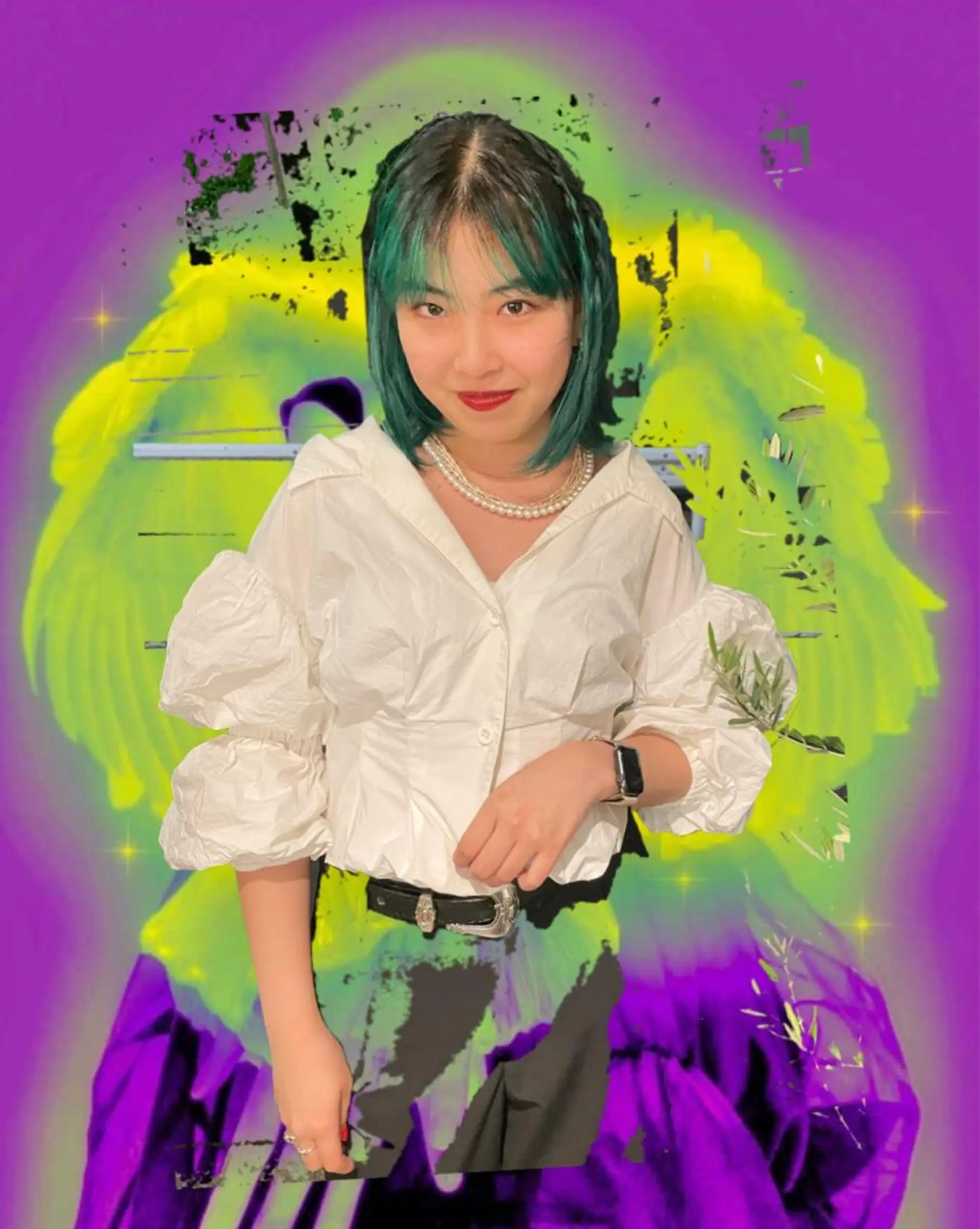 ショート カラー バレイヤージュ ブリーチ ケアブリーチ デザインカラー ダブルカラー カット ヘアカラー トリートメント スパイラルパーマ 🌐hina⭐️のヘアスタイル