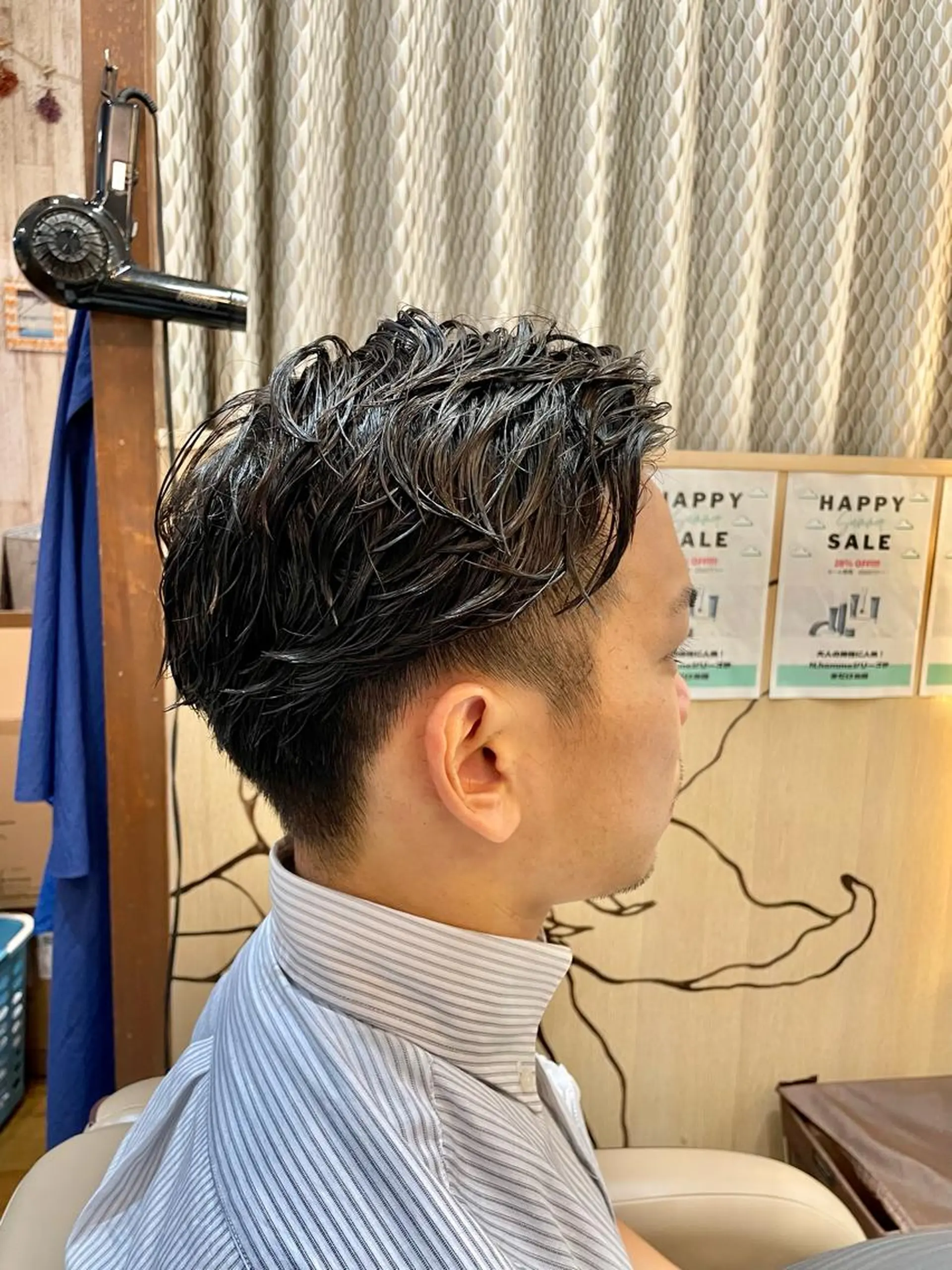 ミディアム パーマ ヘアアレンジ メンズ Kamiya's TOKYO 安孫子のヘアスタイル