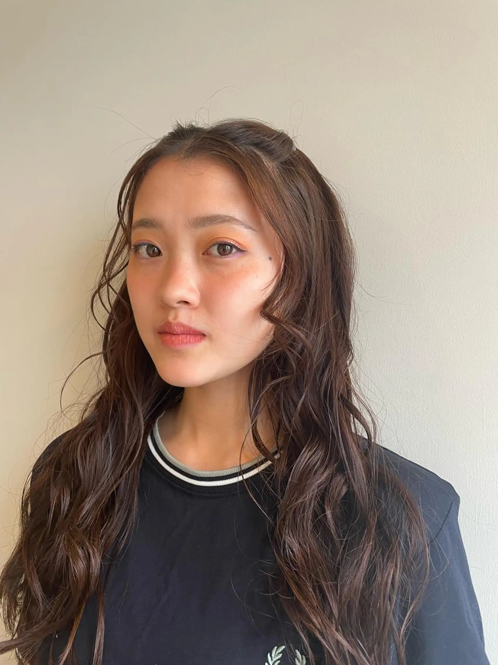 セミロング カラー パーマ くびれミディアム/似 合わせ/鎌倉/edAのヘアスタイル