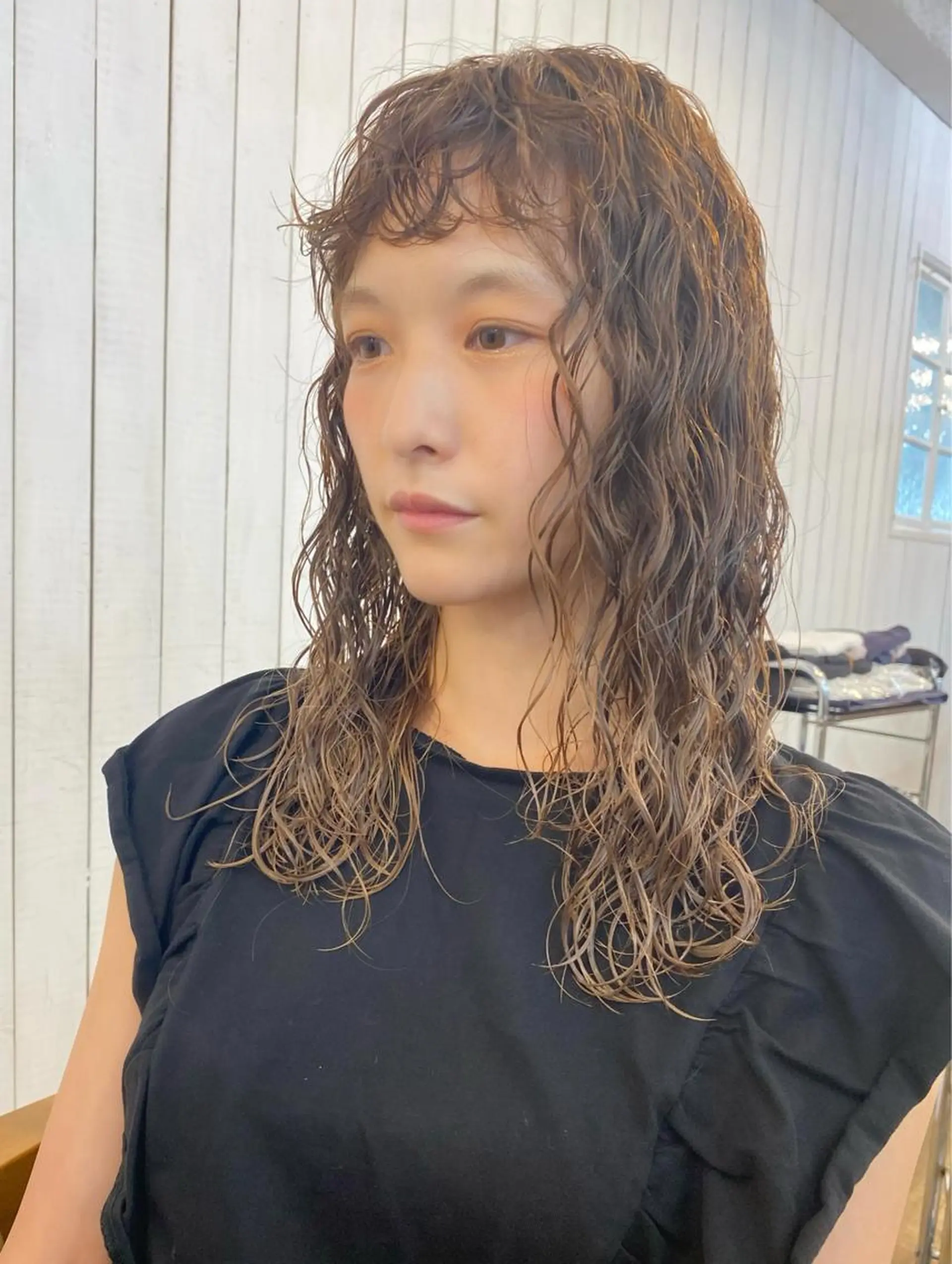 セミロング パーマ レイヤー/パーマ /ウルフ/nabeのヘアスタイル