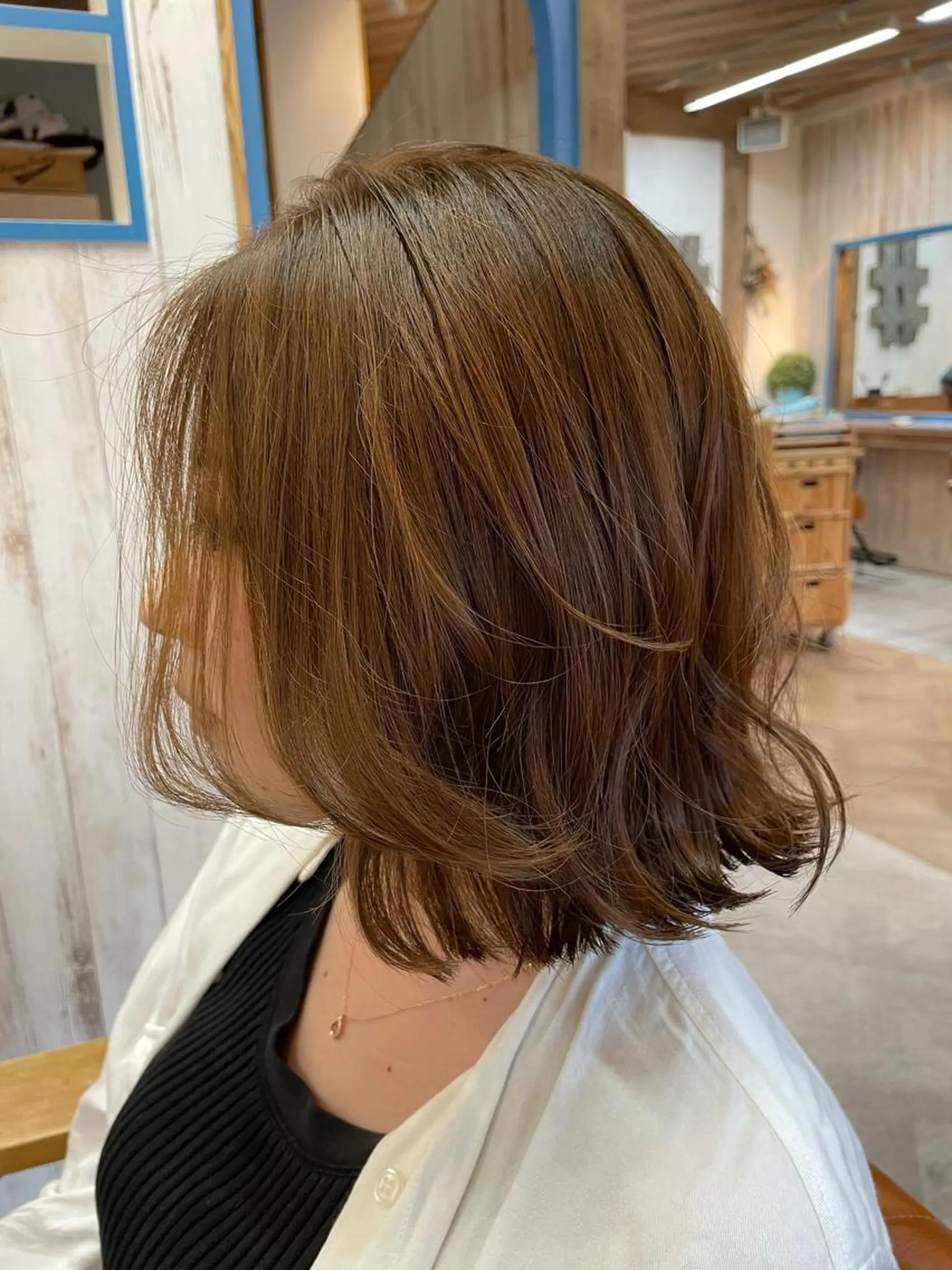 ミディアム カラー 山本 陸央のヘアスタイル