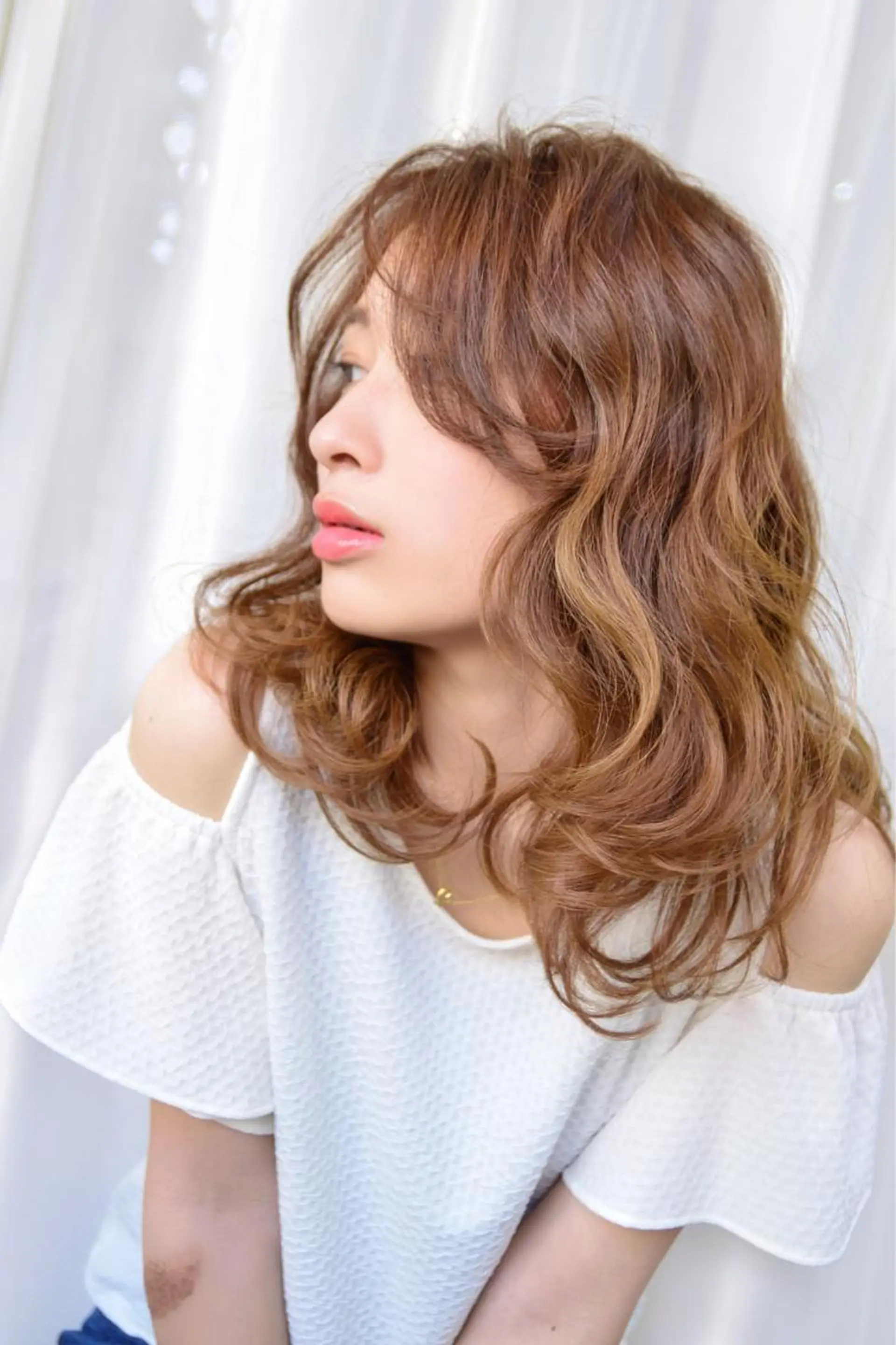 セミロング カラー 花井 啓好のヘアスタイル