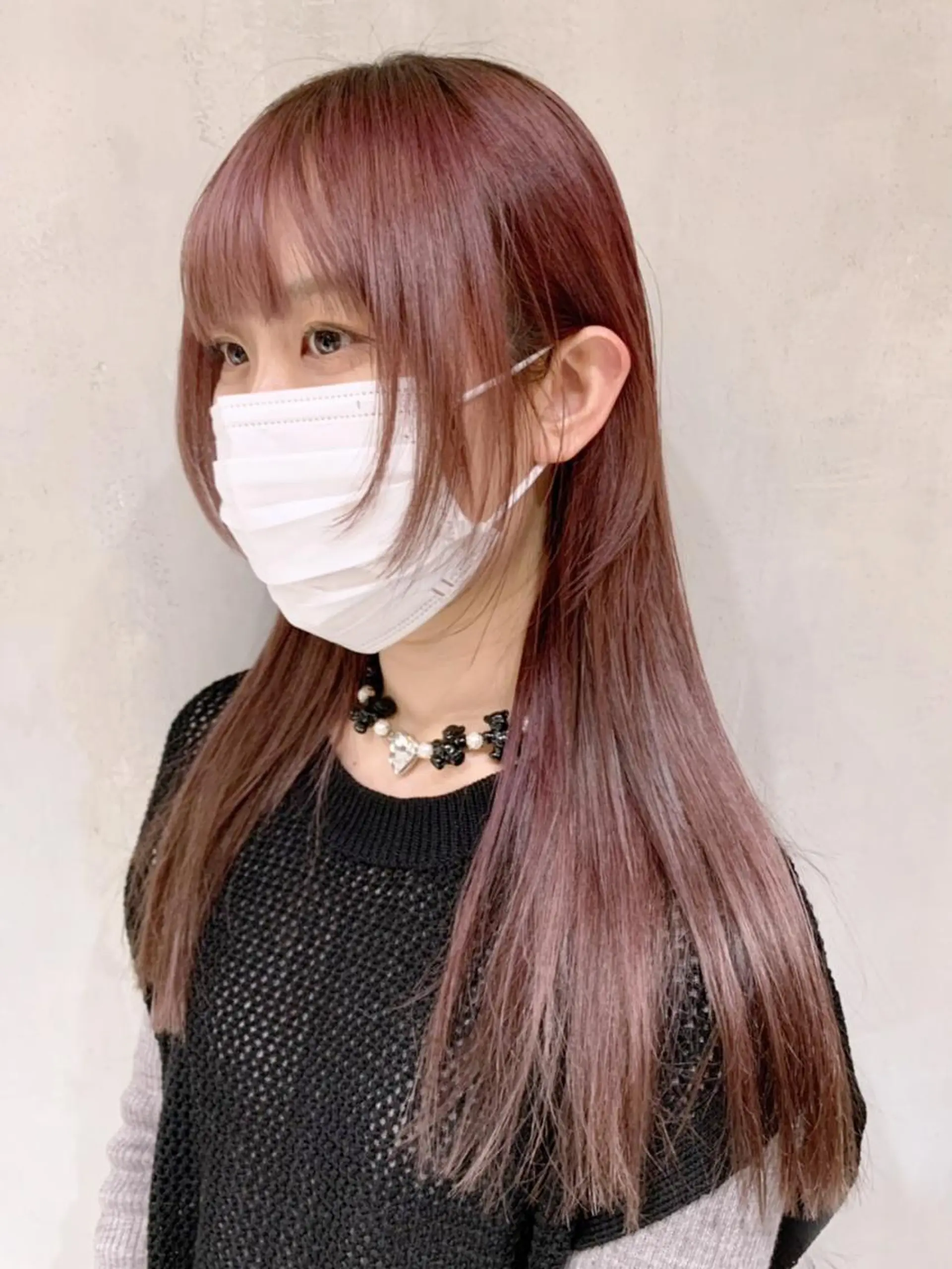 セミロング カラー パーマ ヘアアレンジ 顔まわりレイヤー レイヤーカット ITbyALBUM 松戸のヘアスタイル