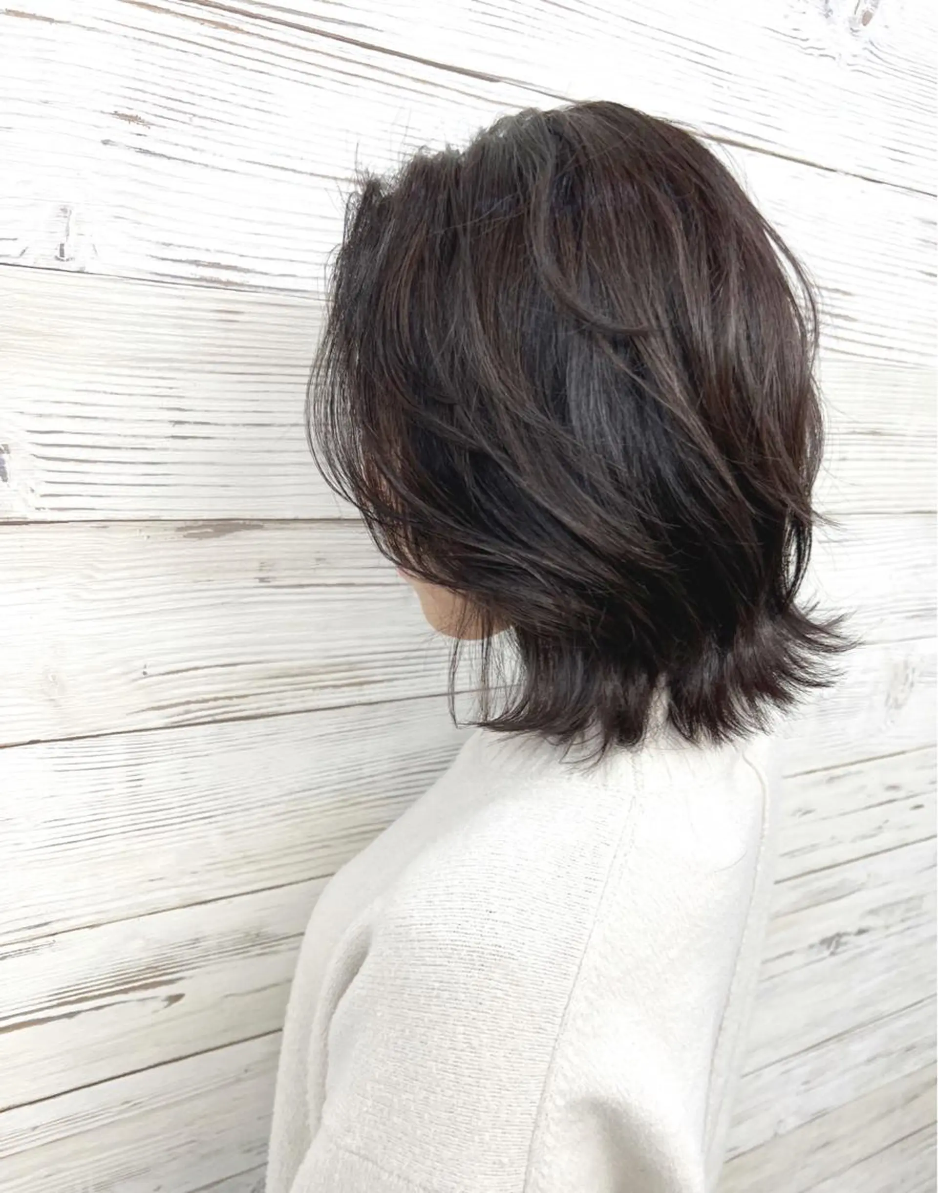 ミディアム カラー ヘアアレンジ 髪質改善 トリートメント カット トリートメント 枝毛カット＆髪質改善 満足NO.1岡しゃんのヘアスタイル