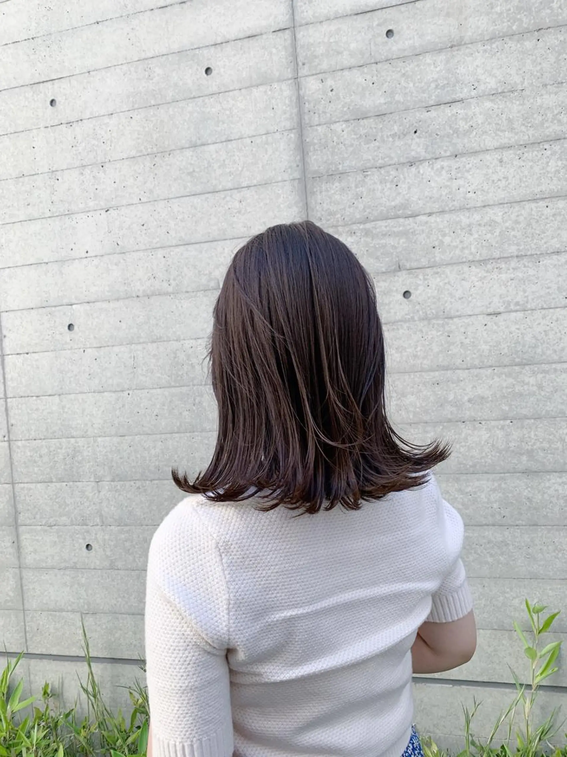 ミディアム カラー 切りっぱなしロブ 【完全マンツー 恵比寿】佐藤 翔のヘアスタイル