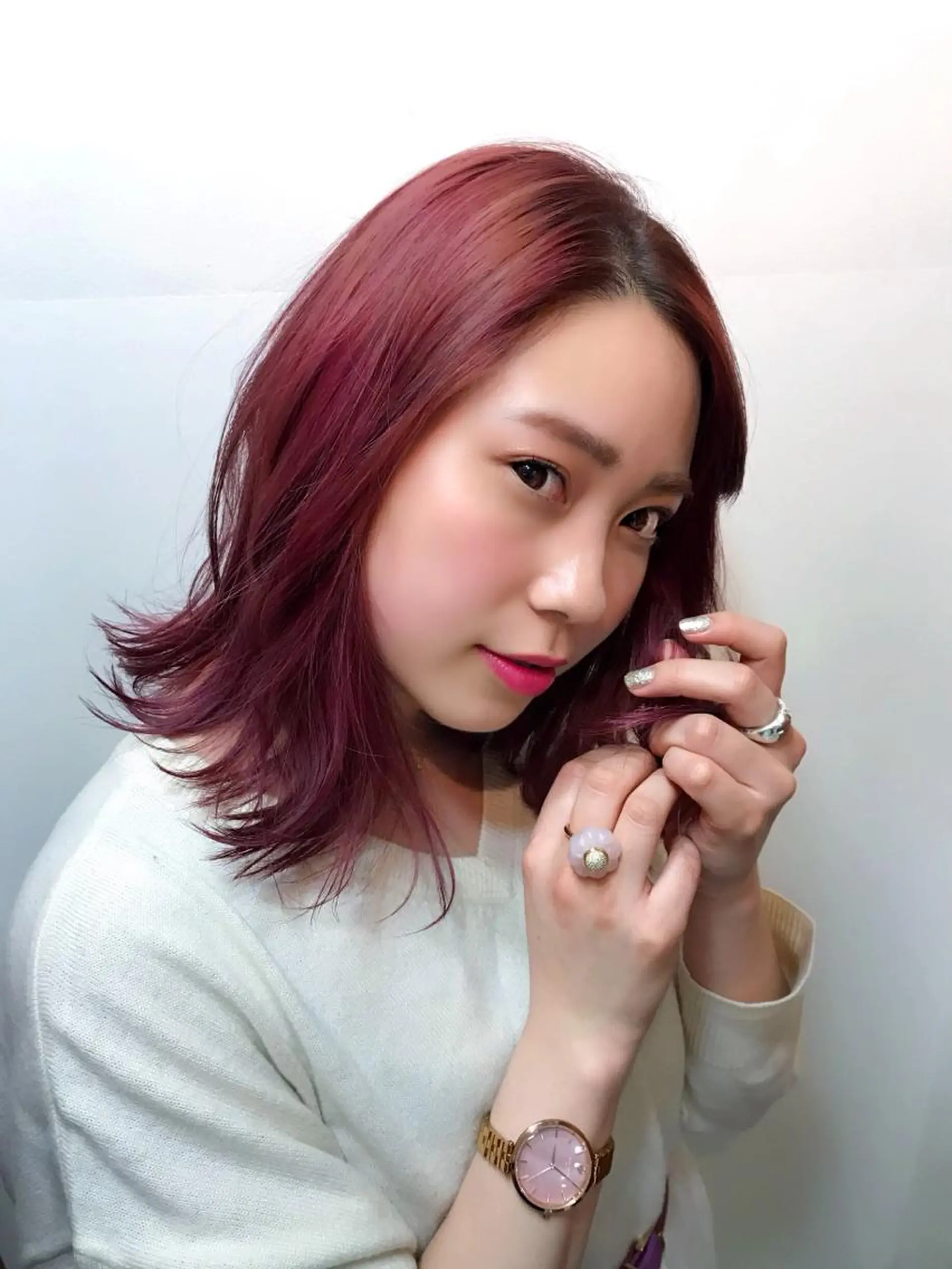 ミディアム カラー デザインヘア 小林裕史のヘアスタイル