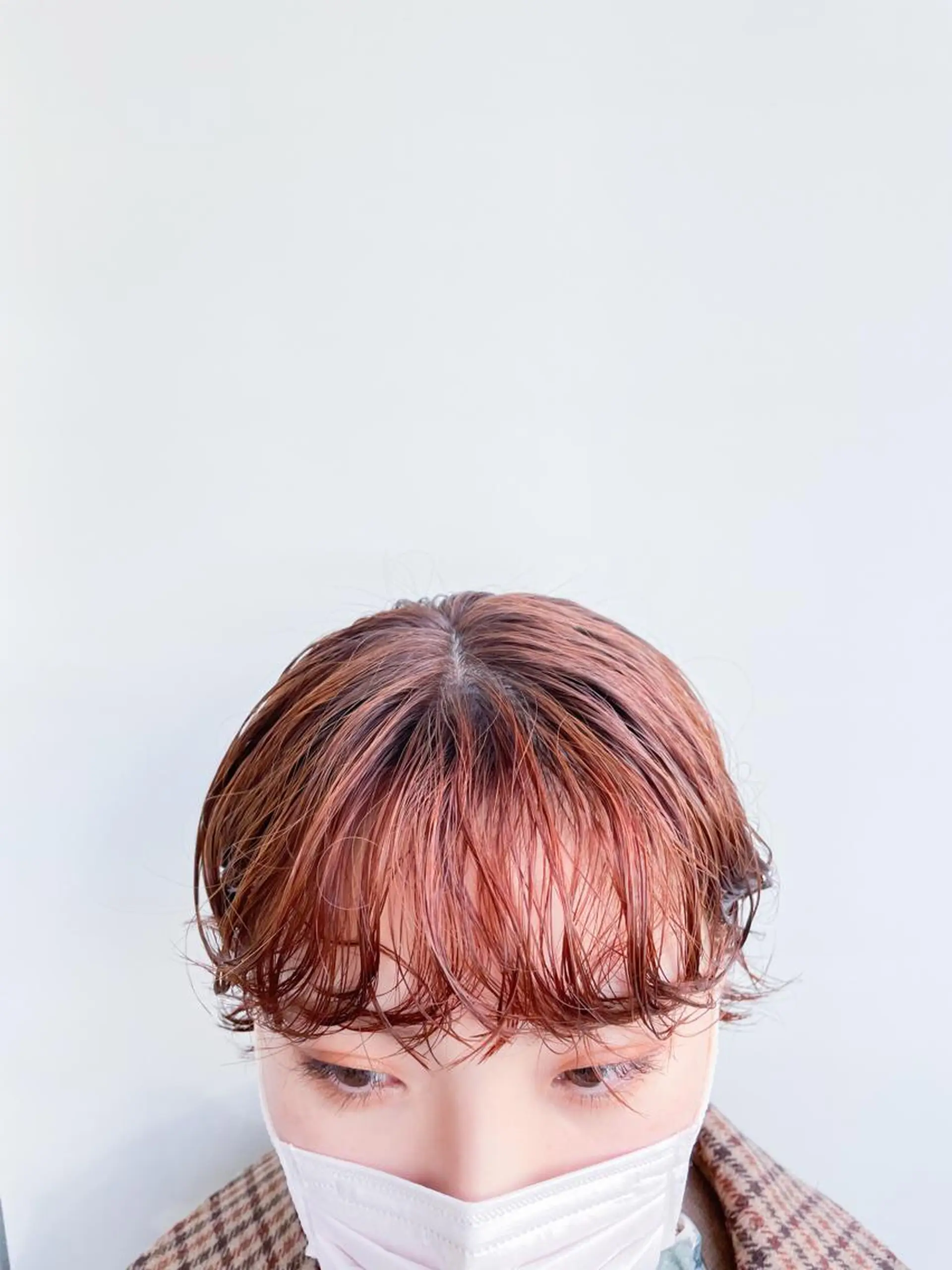 ショート カラー パーマ オレンジ カット パーマ Takuma Suzuki中目黒のヘアスタイル