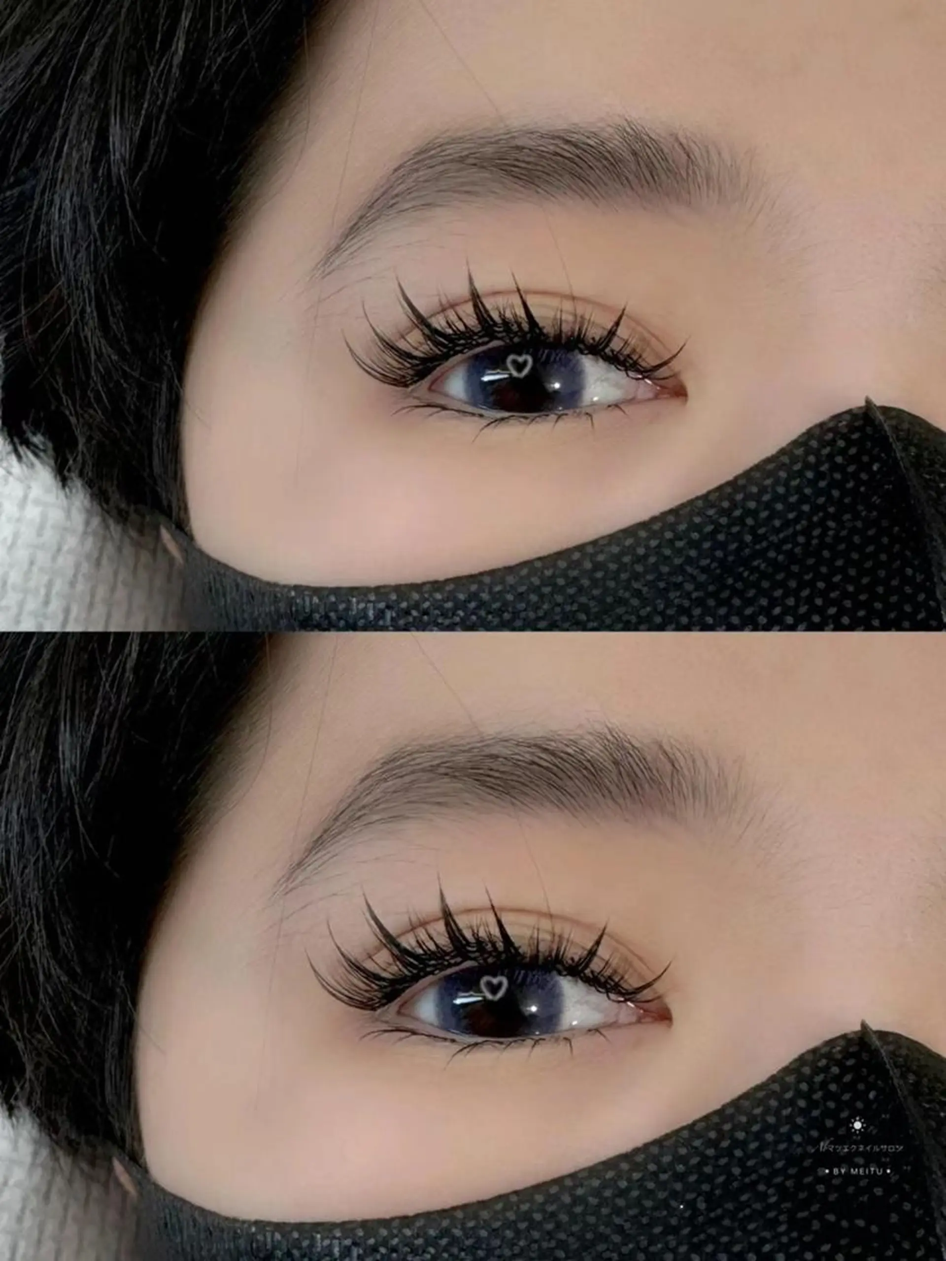 マツエク・マツパ 付け放題 バインドロック カラーマツエク フラットラッシュ 韓国風マツエク AB マツエクネイルサロンのマツエク・マツパデザイン