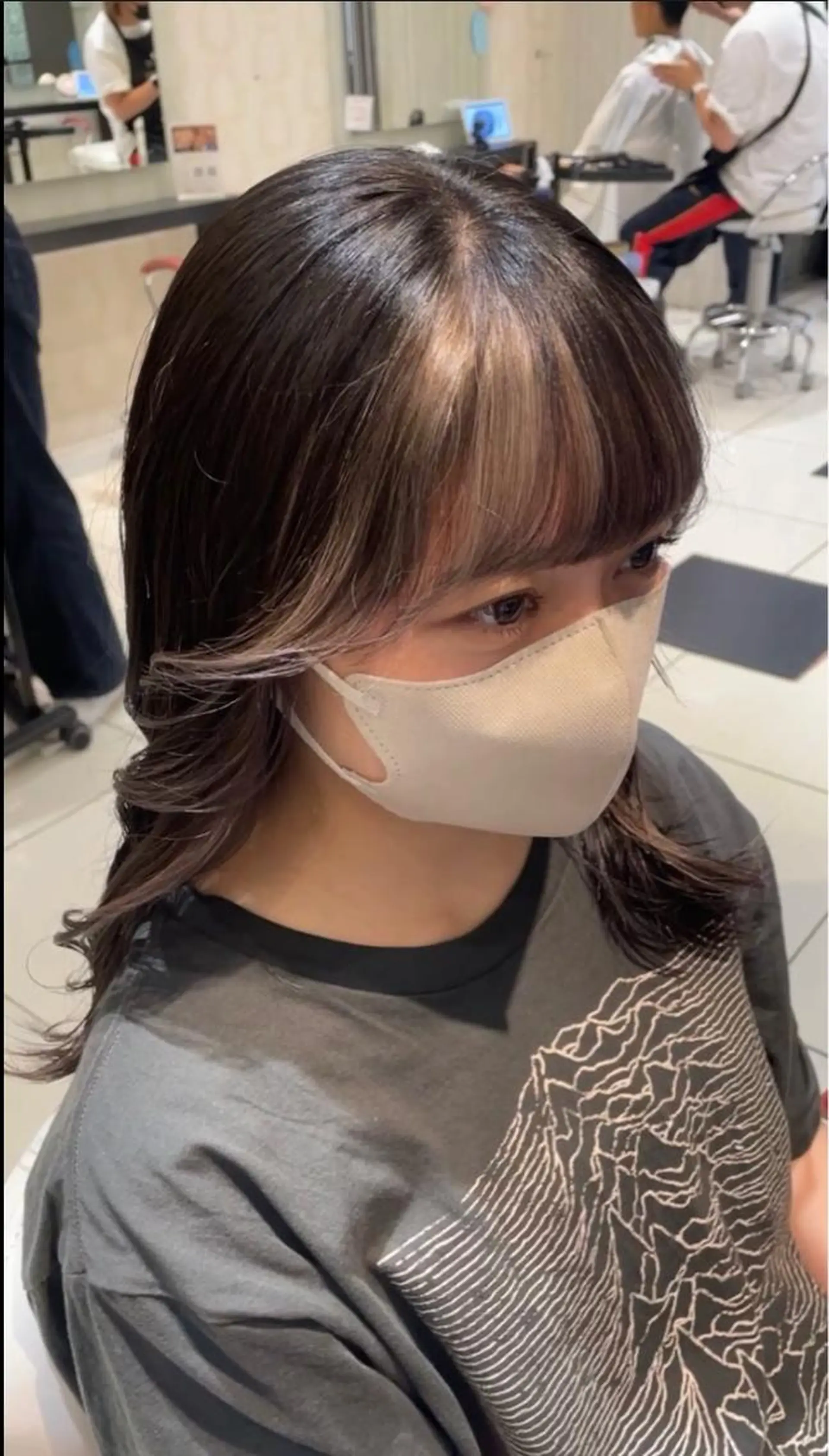 セミロング ヘアカラー トリートメント 💞暖色カラー 💞risaのヘアスタイル