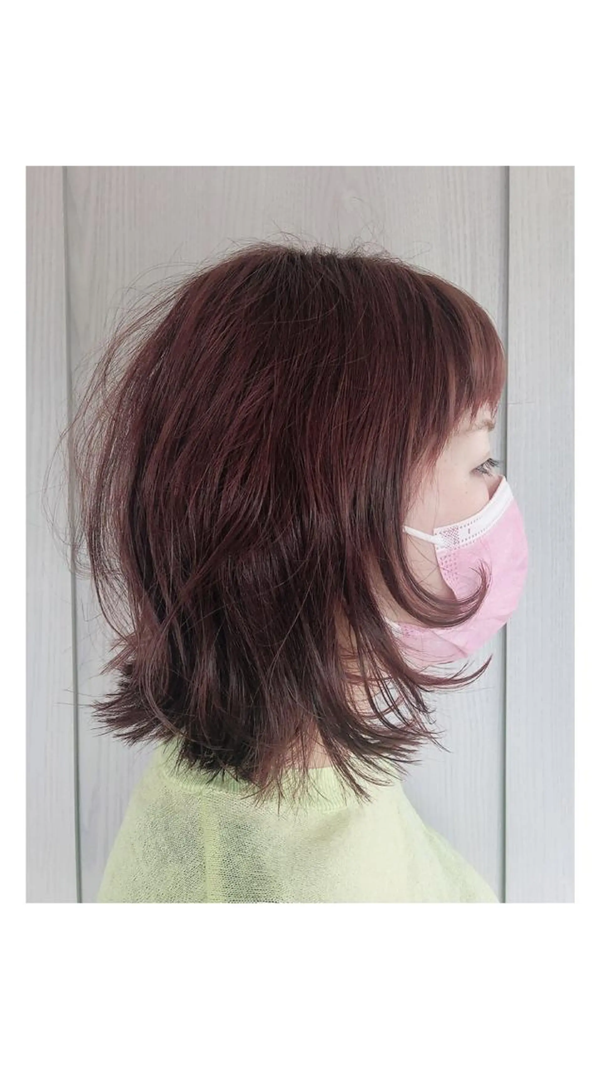 ミディアム レイヤーカット ウルフカット ウルフレイヤー カット ヘアカラー hair salon FAWN🦌のヘアスタイル