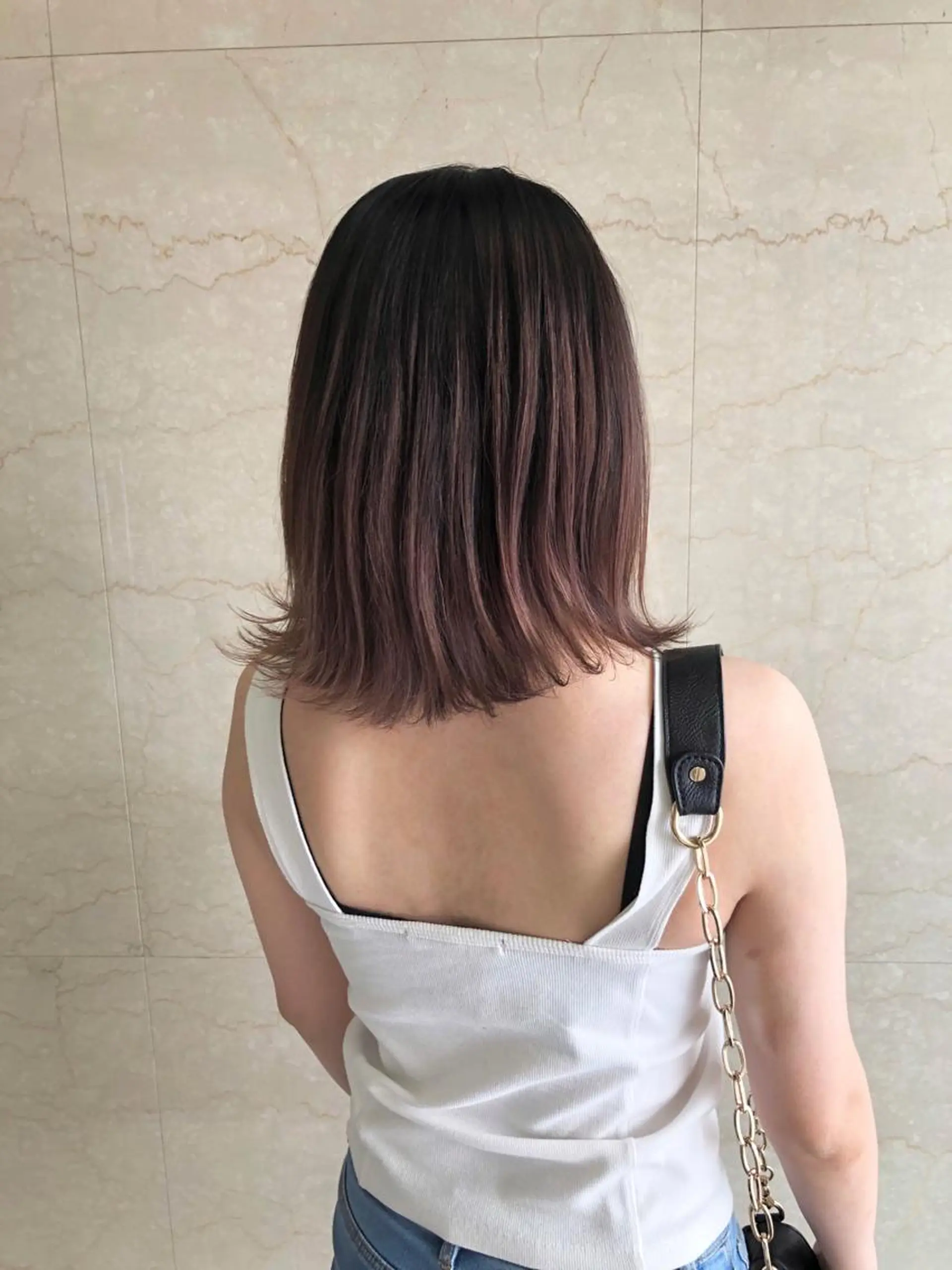 ミディアム ハイライト キノシタ ナオユキのヘアスタイル