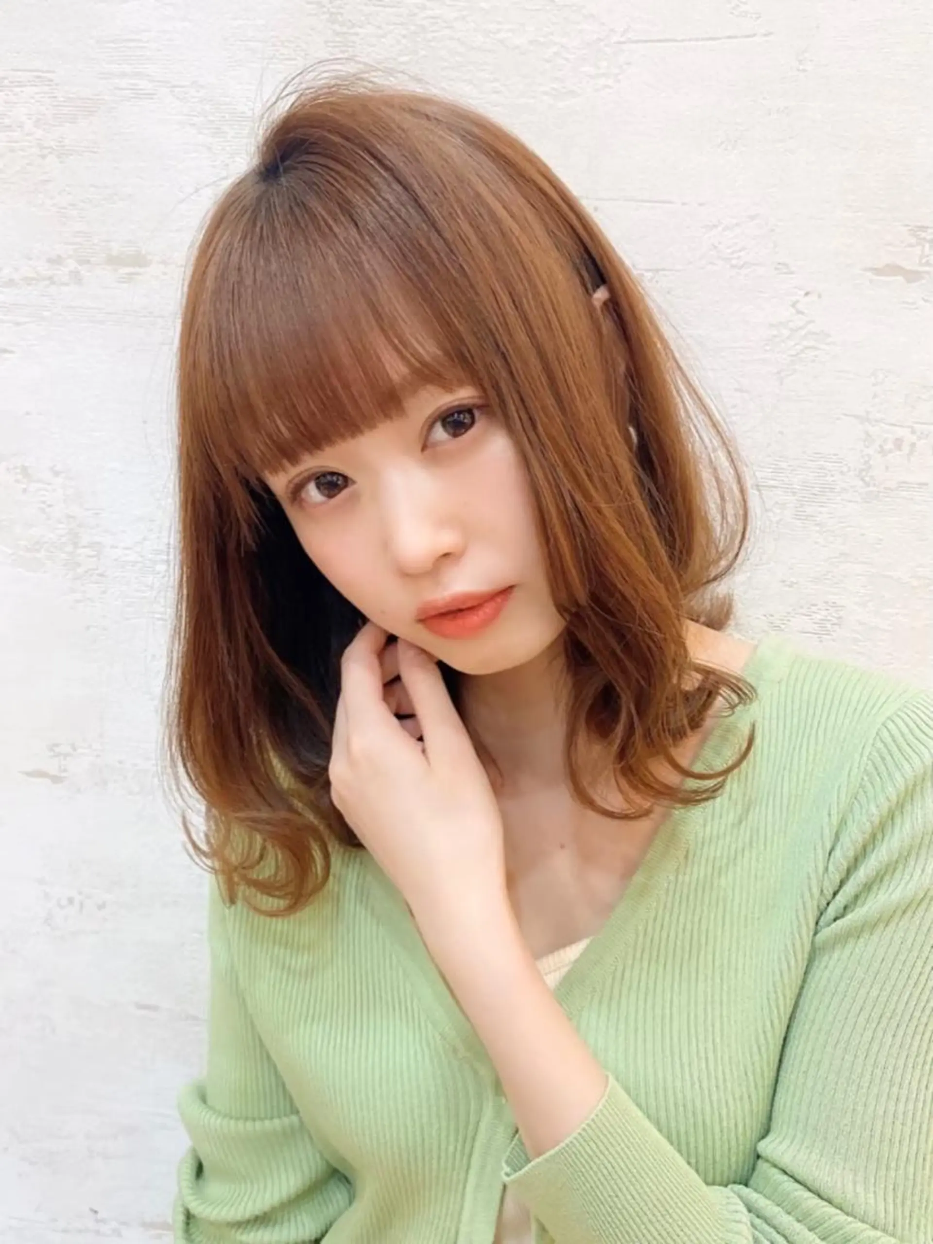 ミディアム カット ヘアカラー トリートメント 代表山口ひな 髪質改善のプロのヘアスタイル