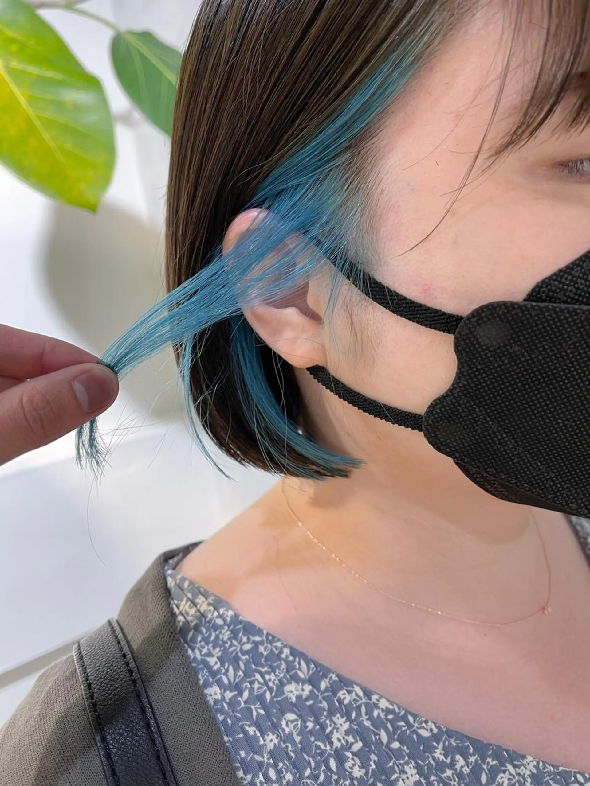 ミディアム カラー ブルーカラー カット ヘアカラー トリートメント 川本 裕🌿のヘアスタイル