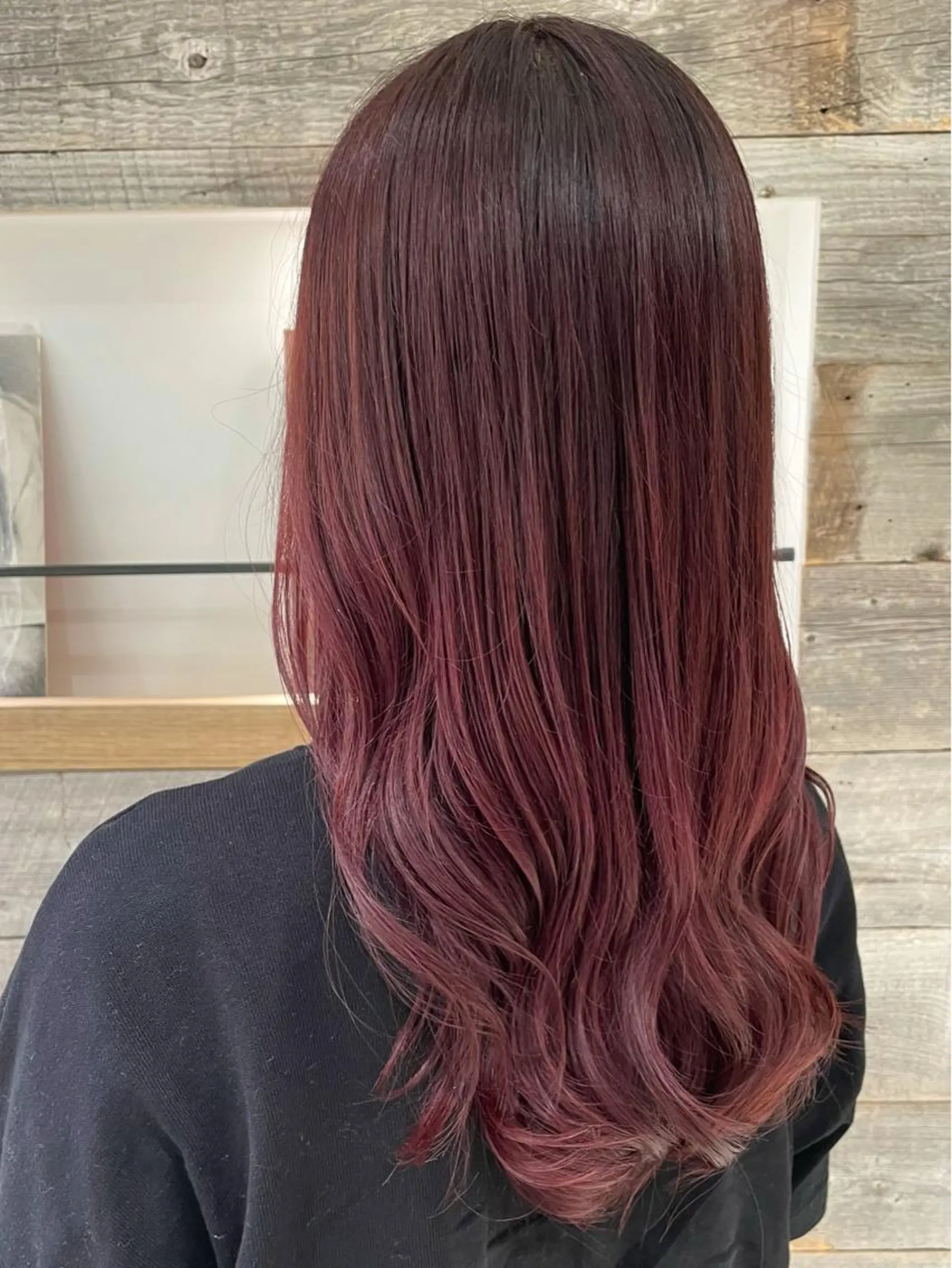 セミロング カラー レッドカラー カット ヘアカラー 卒業式受付中🌻 肥田亜沙美のその他イメージ