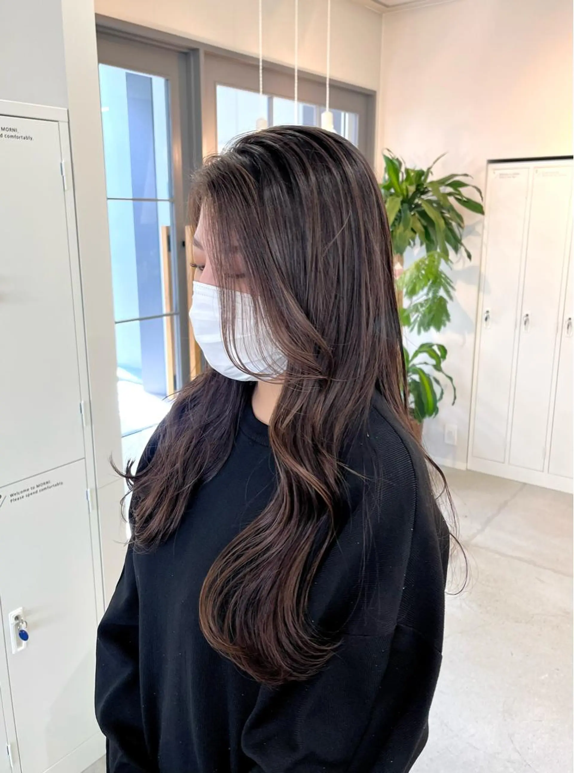 ロング 顔まわりレイヤー 顔周りカット レイヤーカット 神原 茉依🩰🪩のヘアスタイル