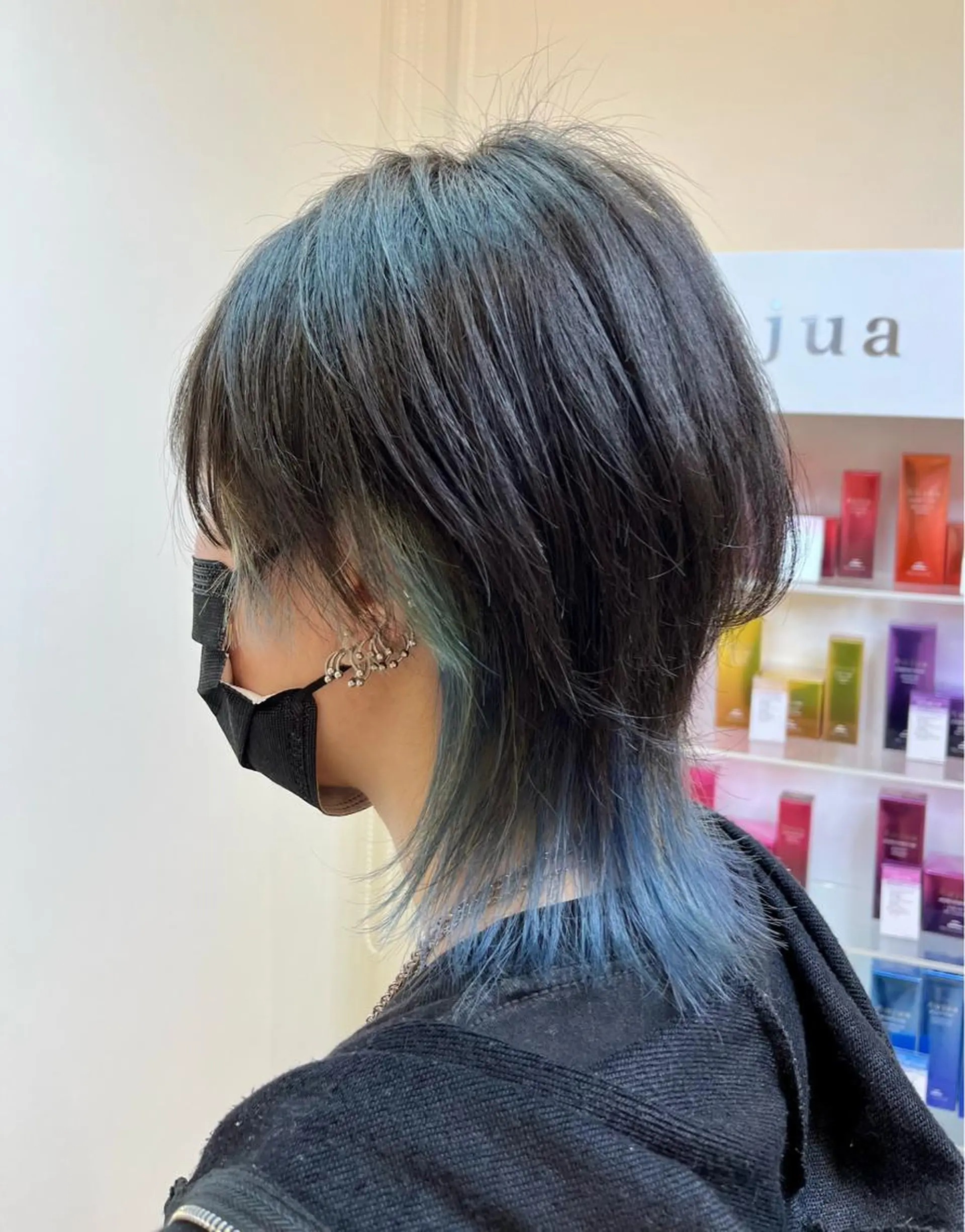 ショート カラー インナーカラー ウルフカット カット ヘアカラー トリートメント レイヤー/メンズ 奥野恭平のヘアスタイル