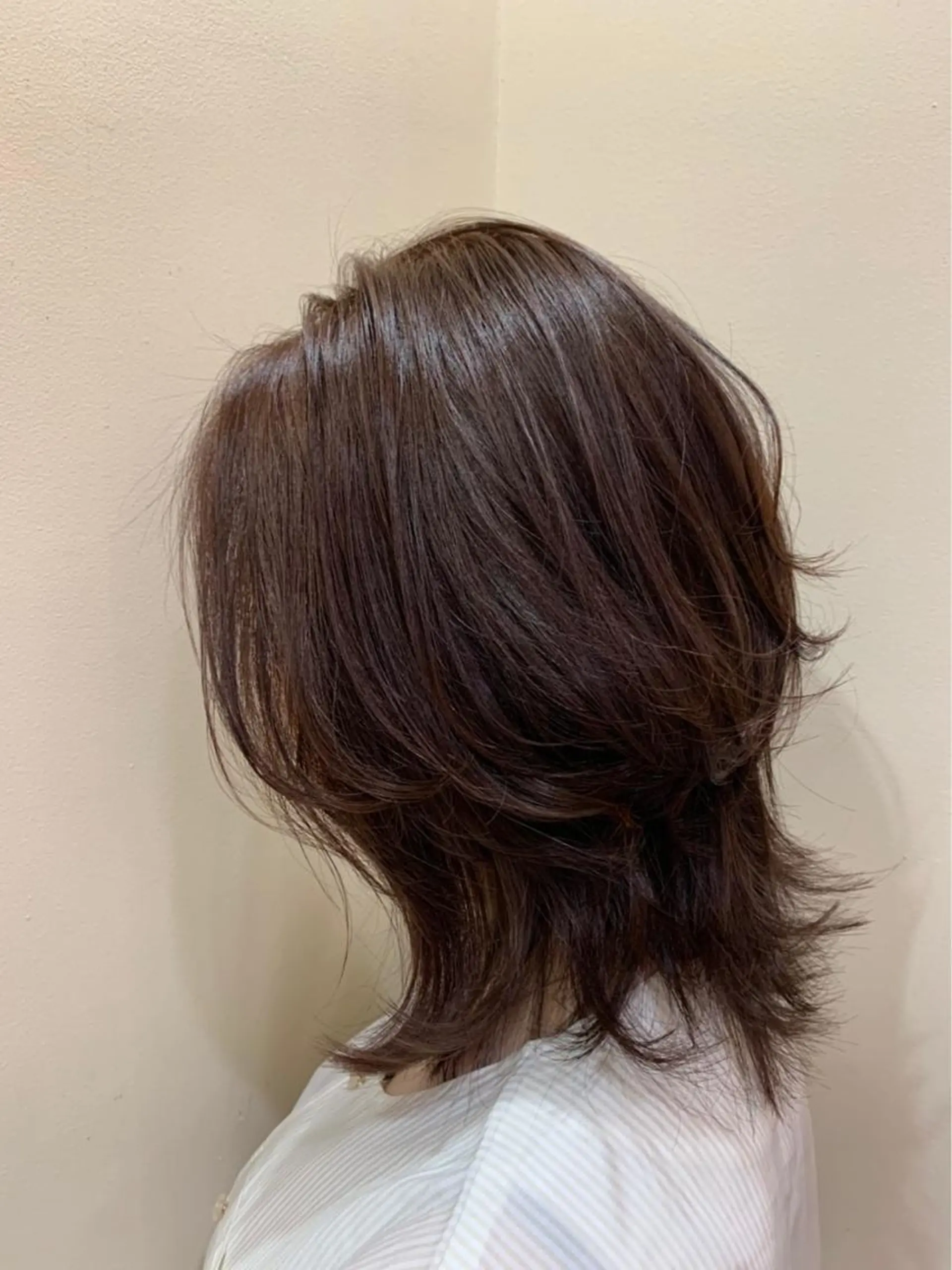 ミディアム カラー アッシュ ウルフカット ヘッドスパ大好き 美容師🌿堀江のヘアスタイル