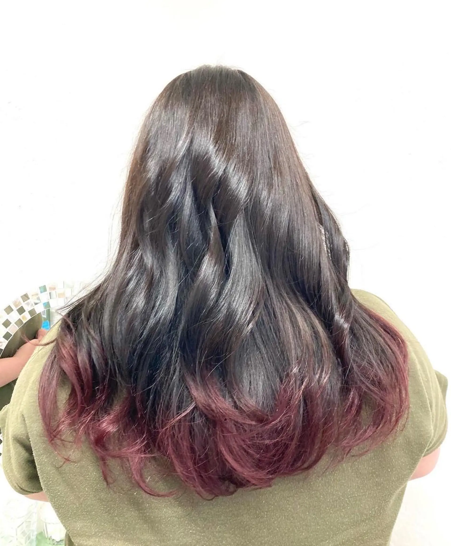 ロング カラー パーマ ヘアアレンジ レッドカラー 髪質改善✧︎カラー 💎AIM【アイム】のヘアスタイル