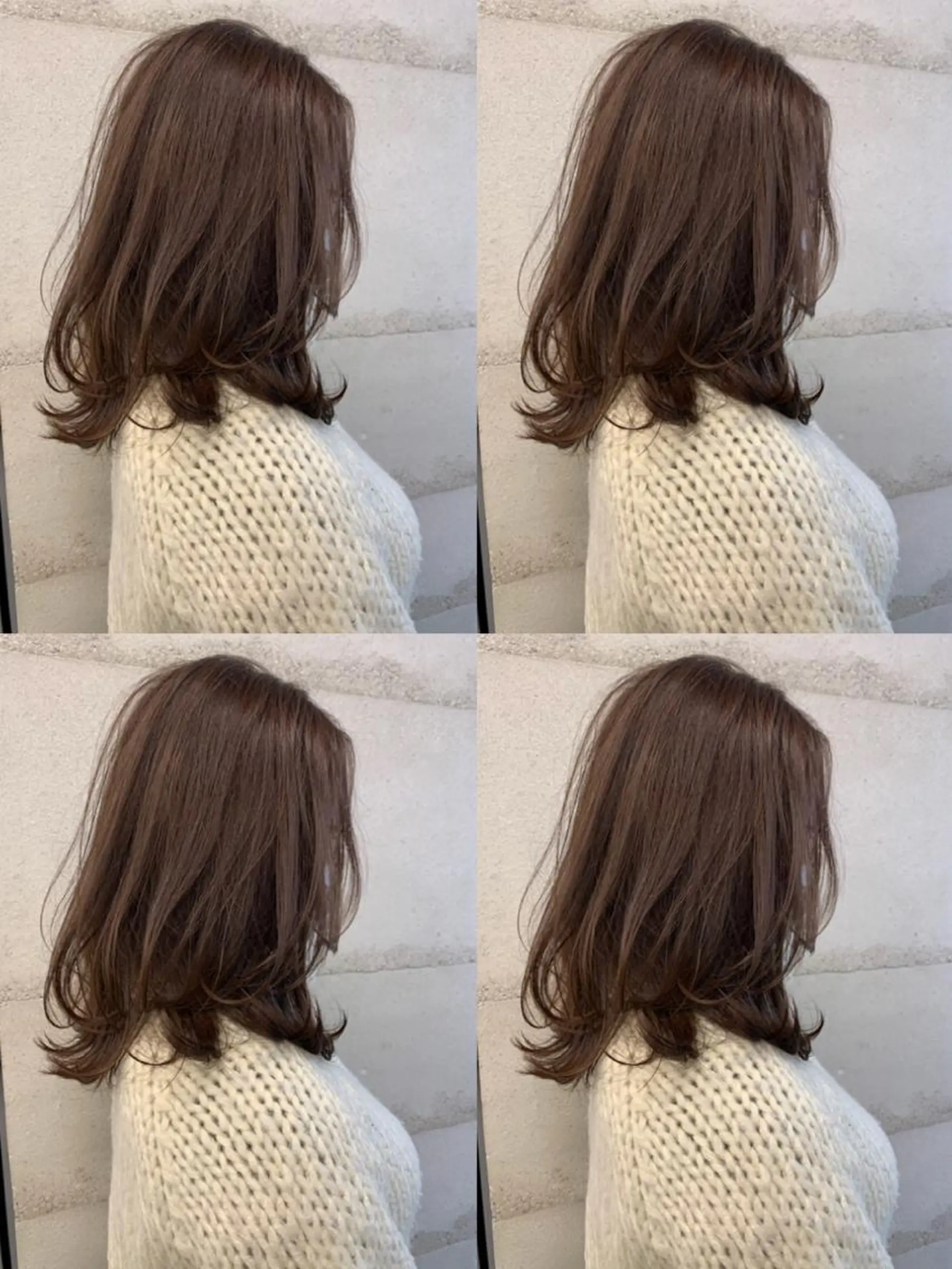 ミディアム カラー 透明感/オリーブ/ グレージュ/YUKAのヘアスタイル