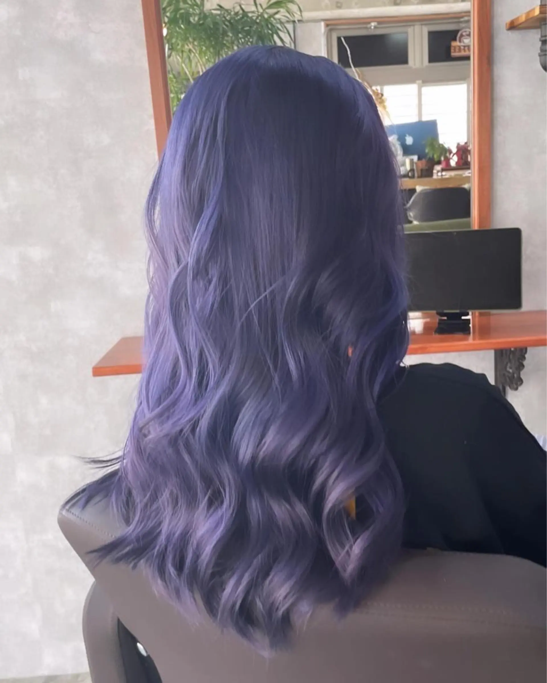 ロング アッシュ 韓国風カラー ボブ ハイライト 韓国風ヘア andKおもろまち店 艶ダブルカラー✨のヘアスタイル