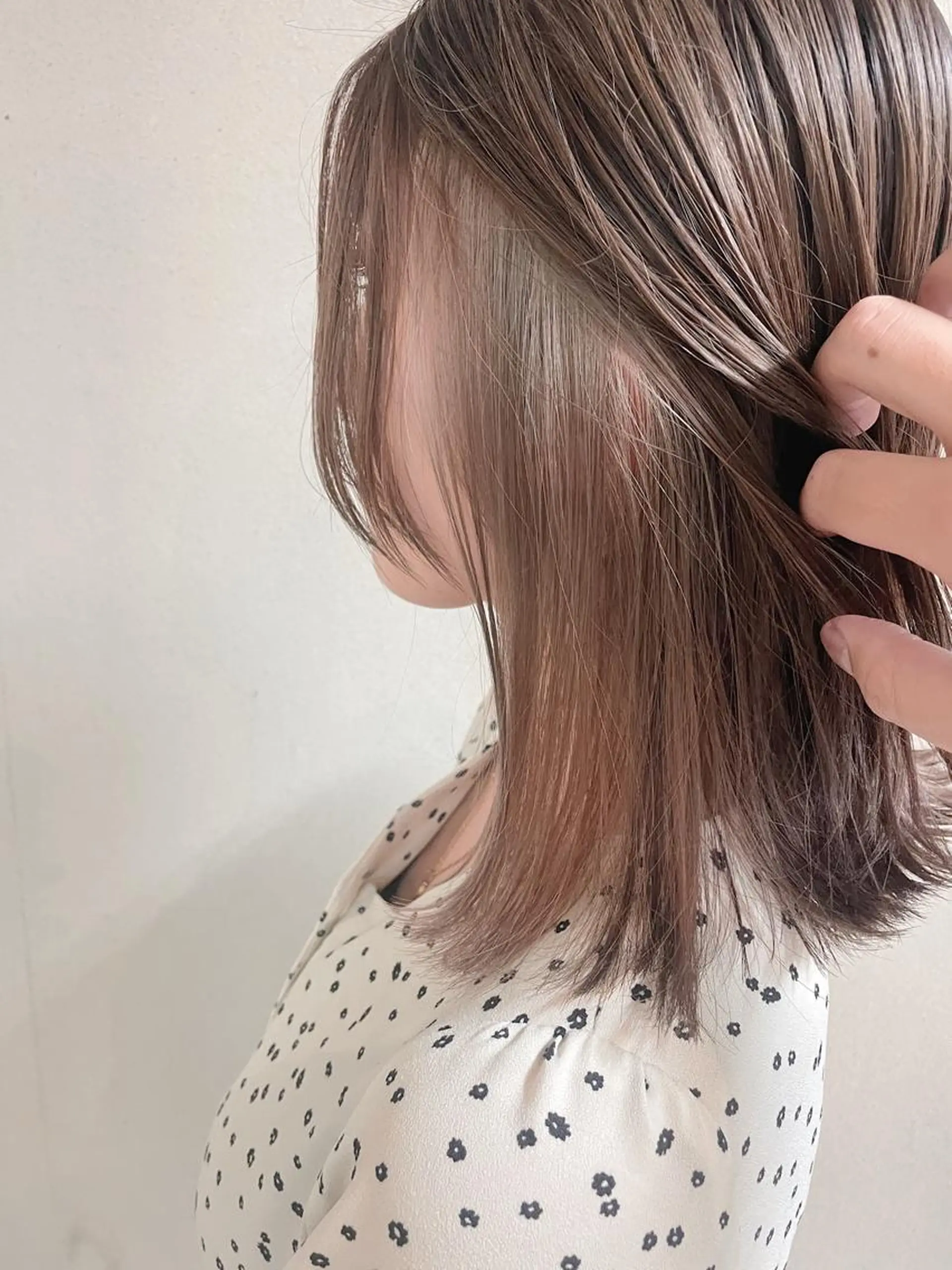 ミディアム カラー ケアブリーチ /髪質 改善/古橋圭史郎のヘアスタイル