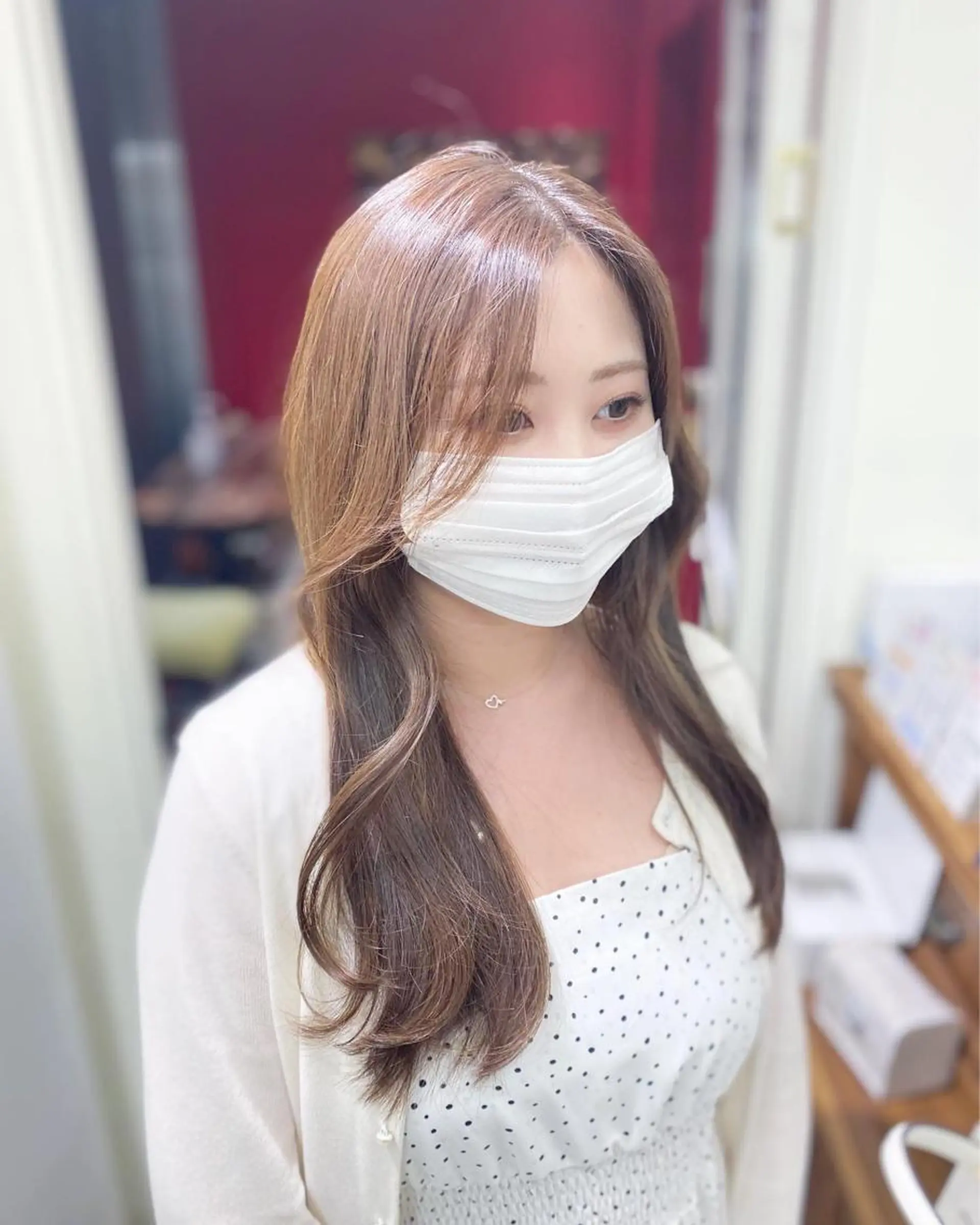 セミロング カラー ヘアアレンジ カット ヘアカラー ウルフ/レイヤー /髪質改善　ナユタのヘアスタイル