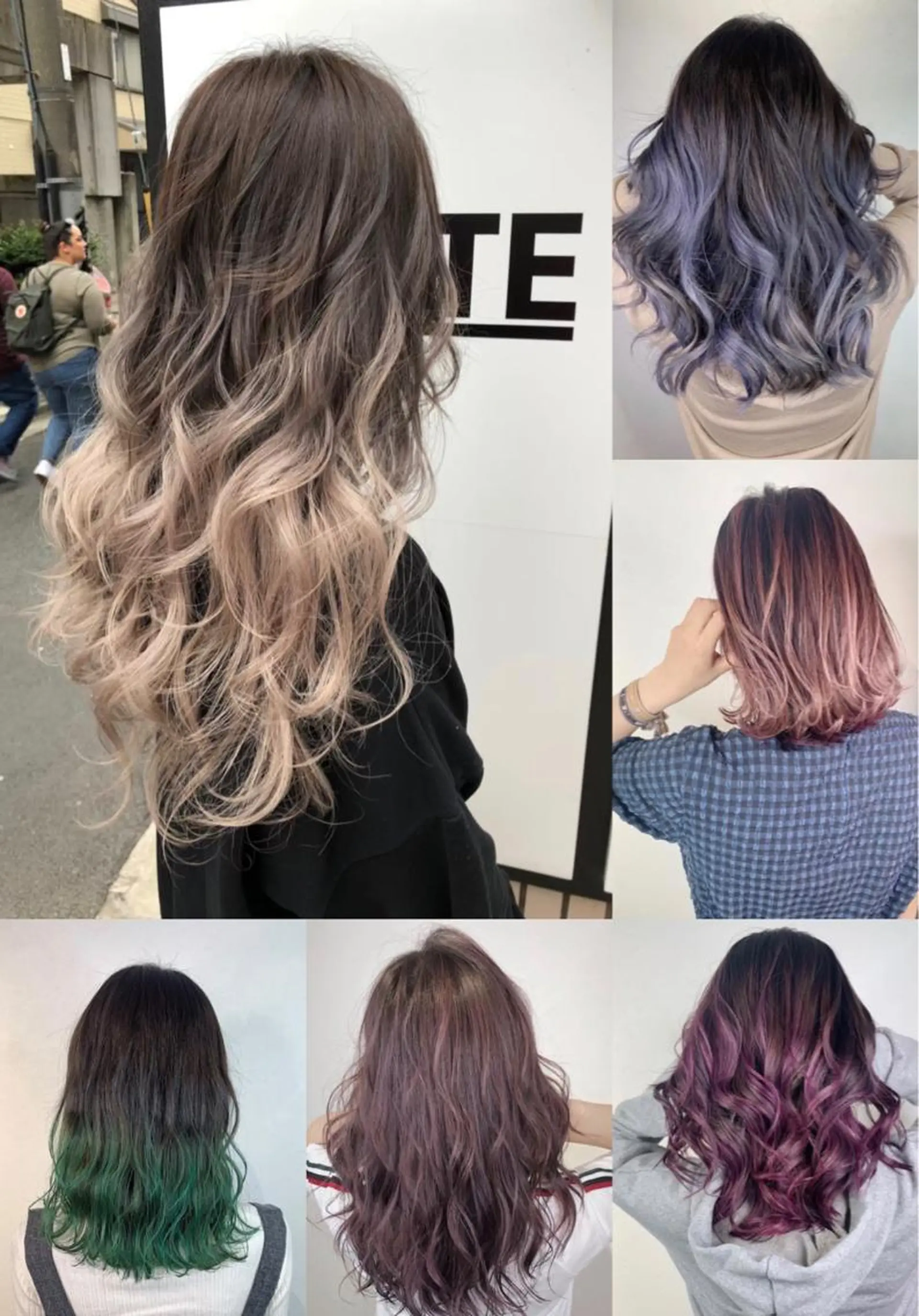 セミロング カラー _WHITE 高槻のヘアスタイル