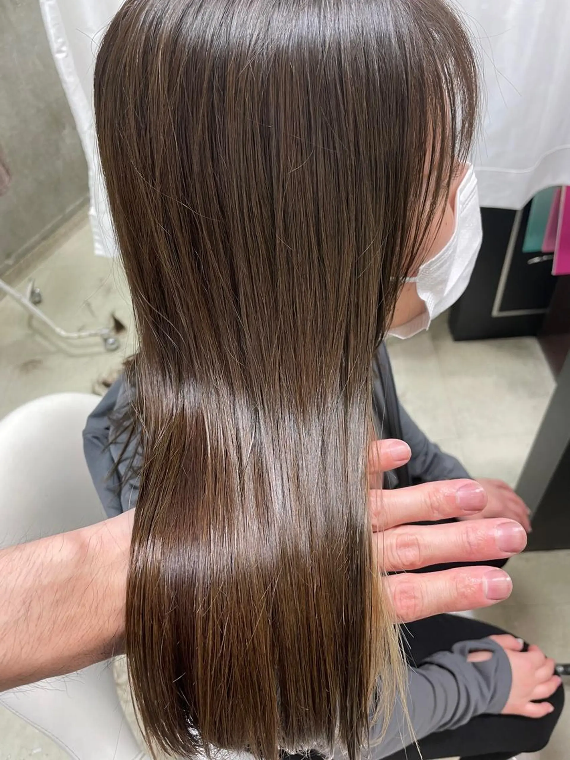 ロング カット ヘアカラー 縮毛矯正 le. pidorgeのヘアスタイル