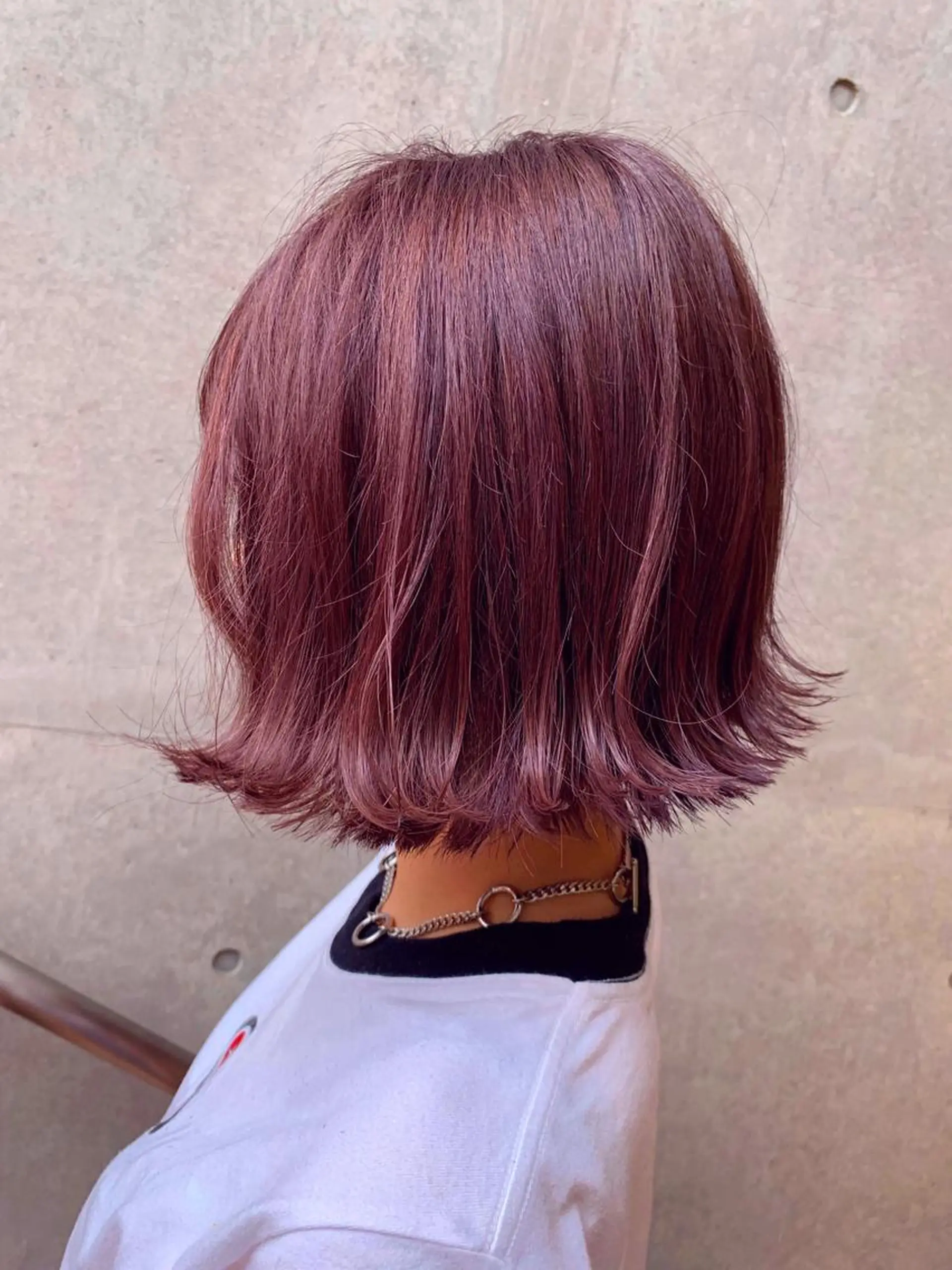 ショート カラー 切りっぱなしボブ ラベンダーカラー ボブ オルチャンヘア ヘアカラー box mico. mutsumiのヘアスタイル