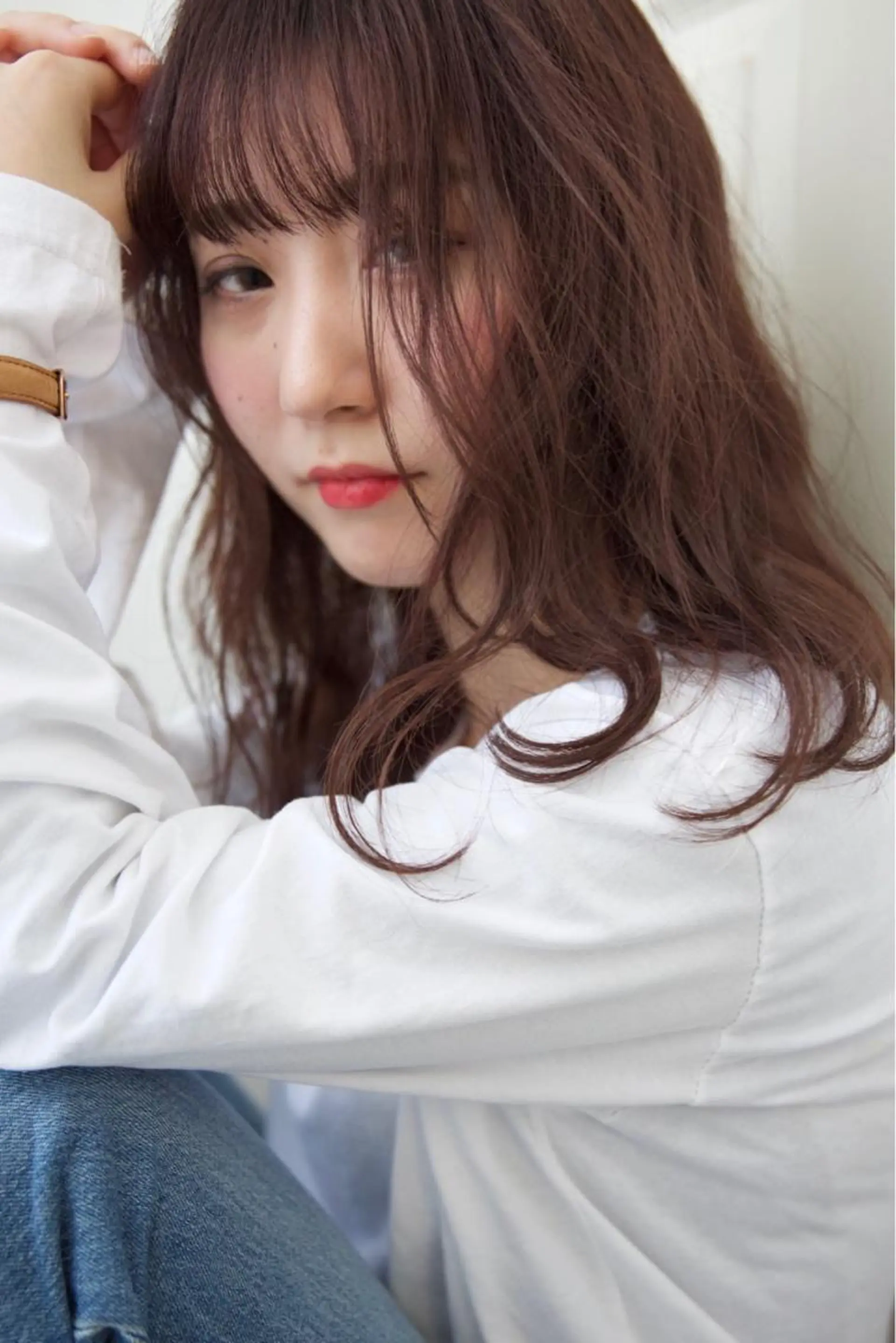 セミロング カラー カット ヘアカラー fio マナミのヘアスタイル