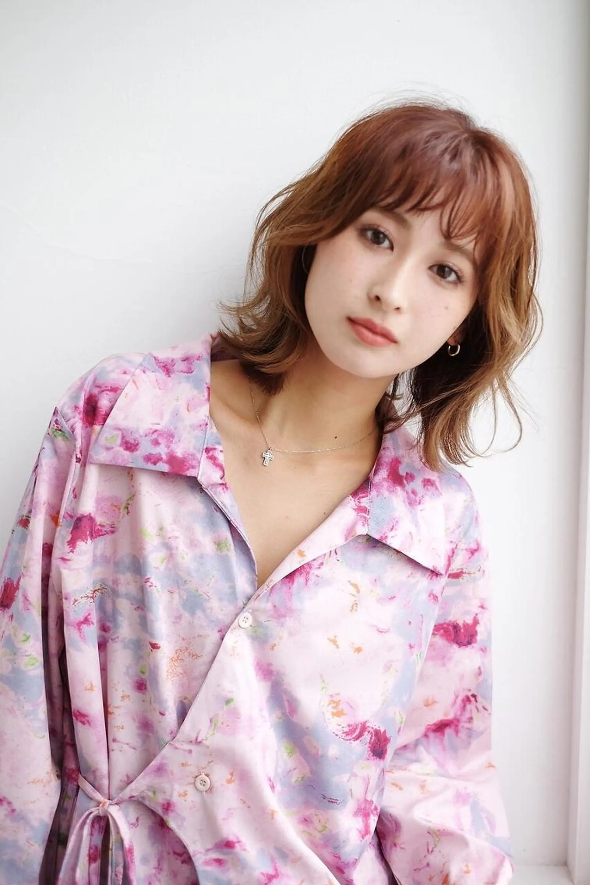 ミディアム カラー カット パーマ ヴァンカウンシル 川中島店のヘアスタイル