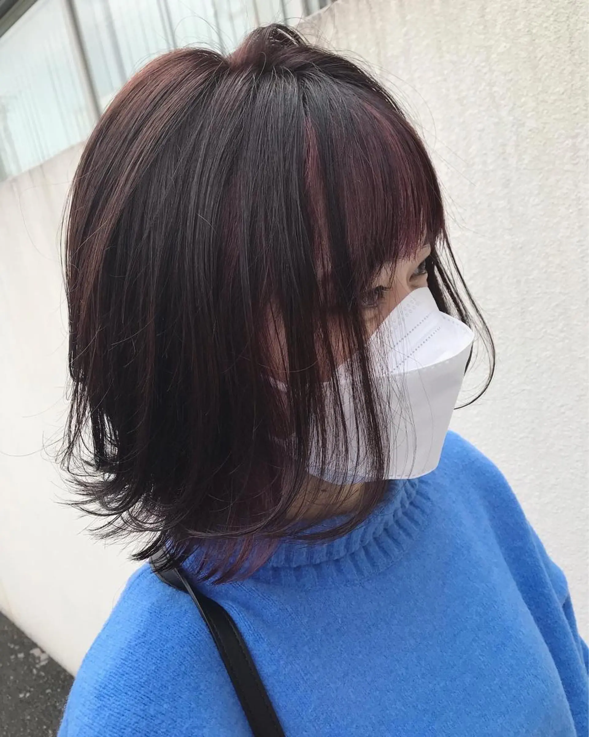 ミディアム カラー ミストバング  フェイスフレーミング カット パーマ トリートメント addict⭐️ 江川　颯也💎のヘアスタイル