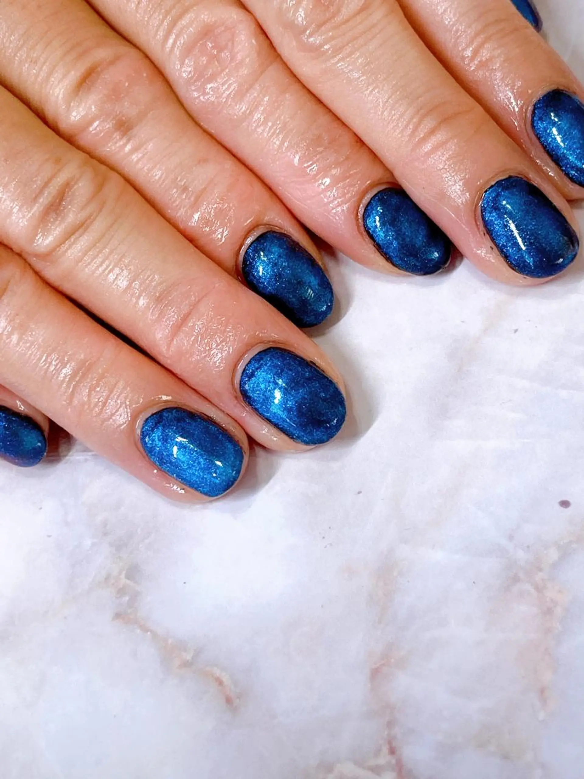 ネイル ブルー ネイルケアサロン Campanulaのネイルデザイン