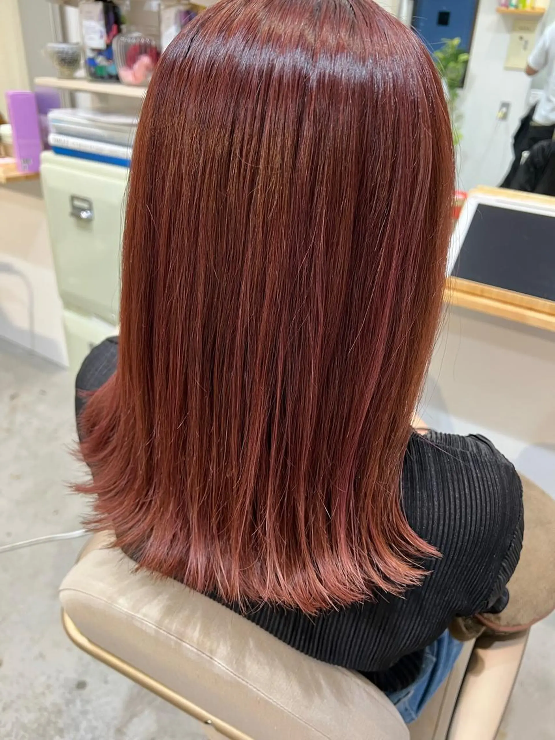 ミディアム カラー レッドカラー ヘアカラー ヘアメイク美容師💄 Erikaのその他イメージ