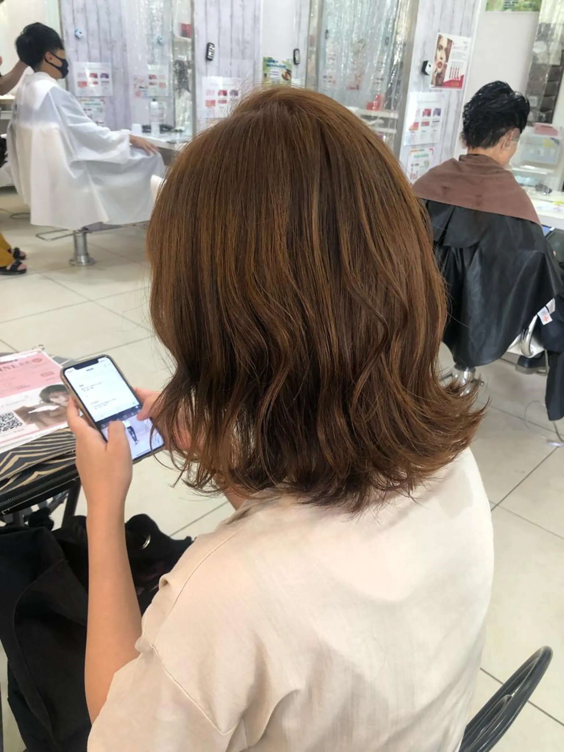 セミロング カラー ベージュカラー オリーブベージュ カット ヘアカラー 🤎ベージュカラー/ 髪質改善/山岸🤎のヘアスタイル